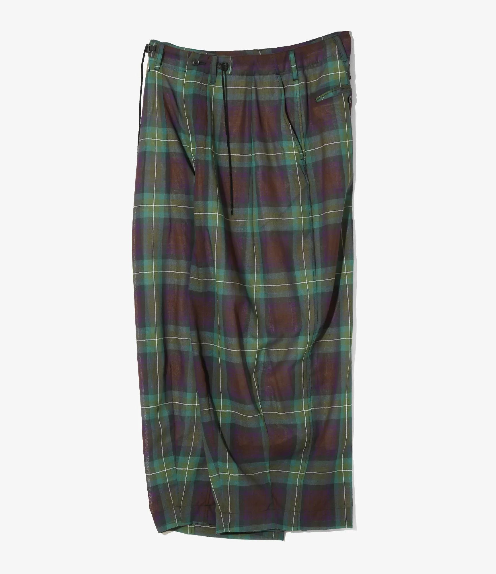 HD Military Pant – Green Plaid Boiled Wool Blend