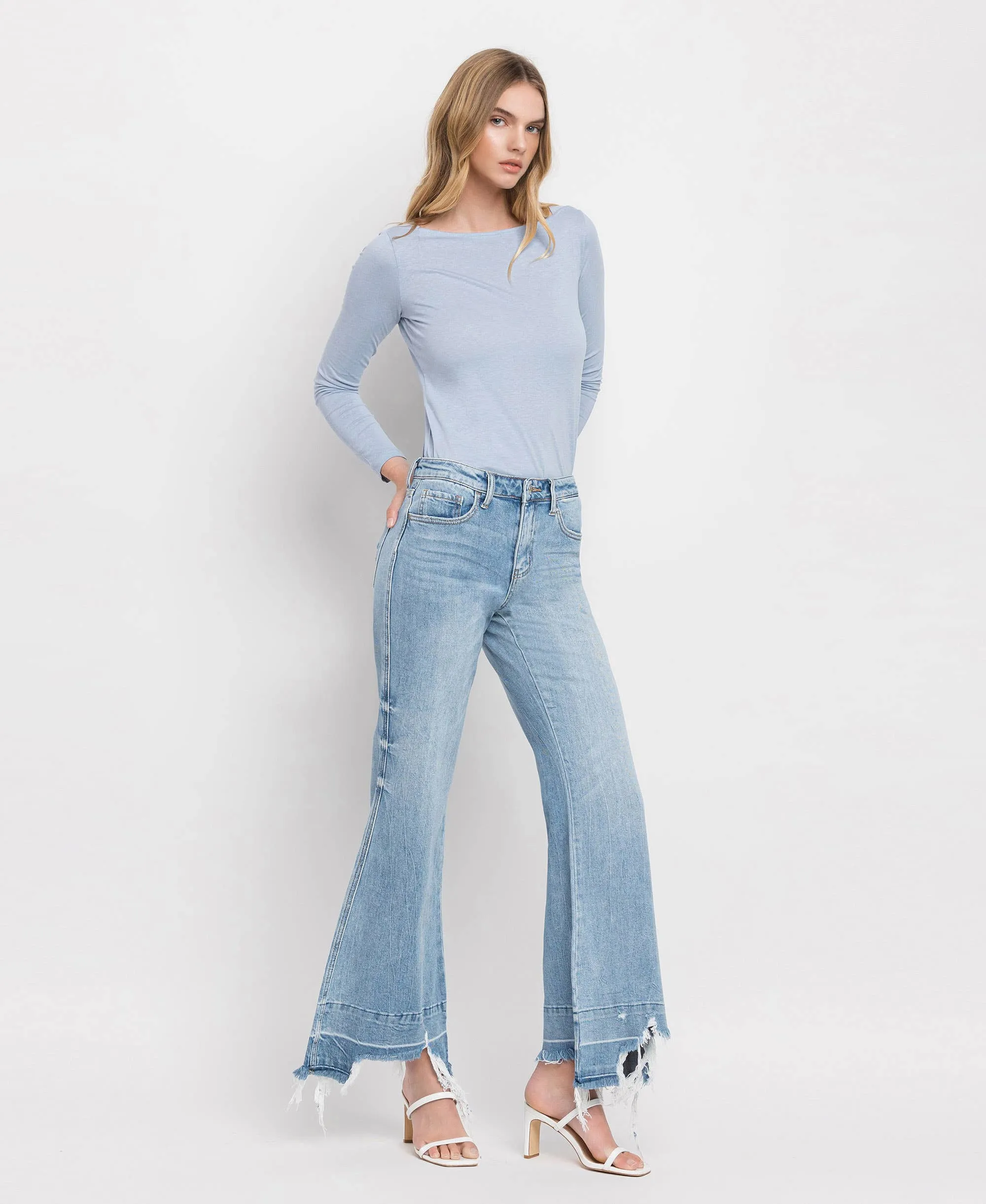 HIGH RISE FLARE JEANS