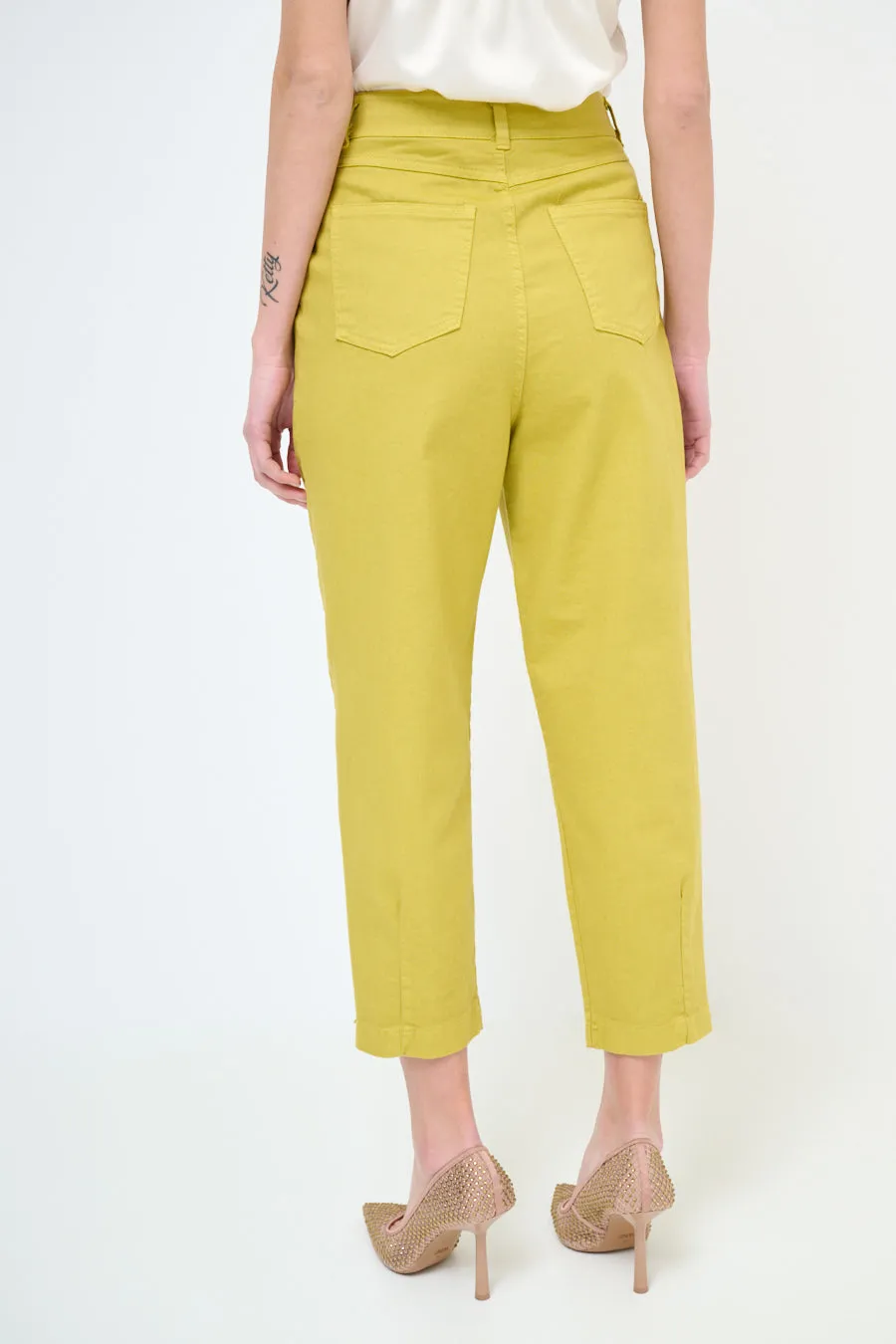 High-waisted tapered ankle trousers wholesale