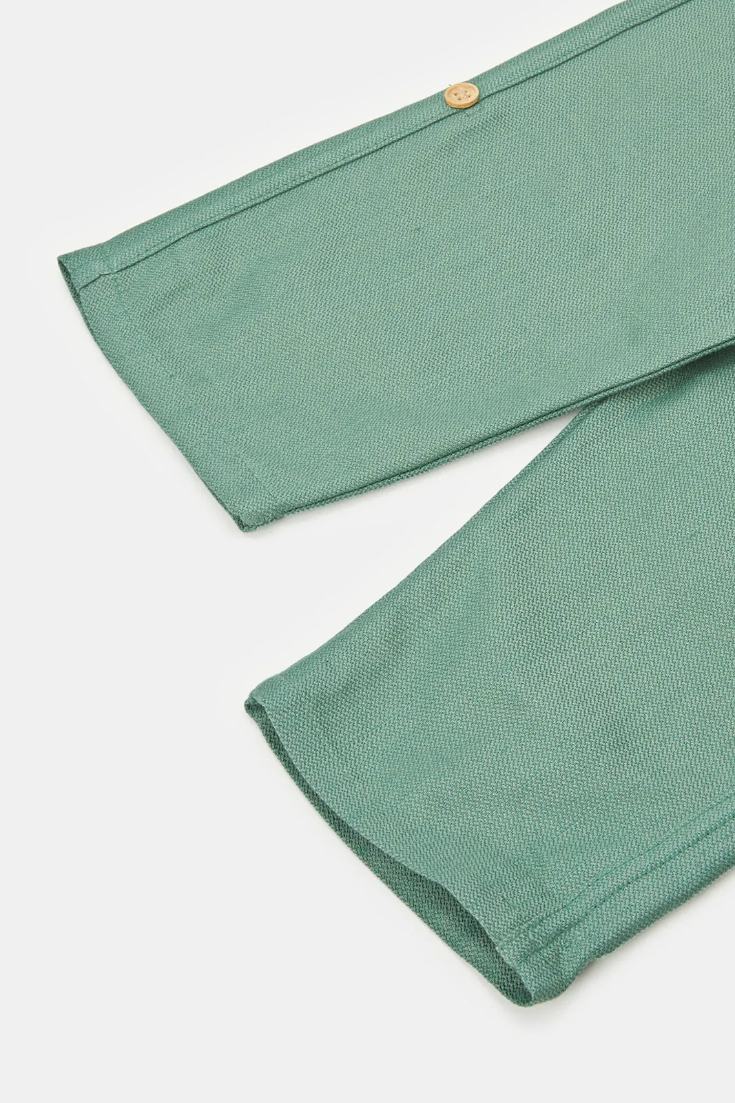 Infant Boys Green Linen Chino Trousers