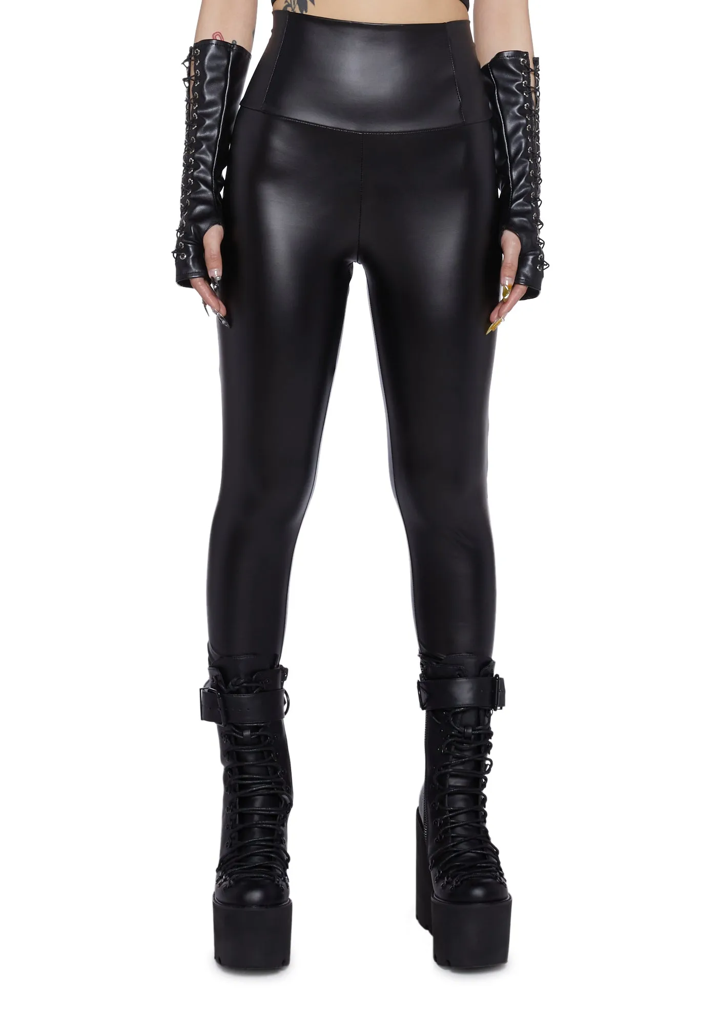 Inner Chaos Vegan Leather Leggings