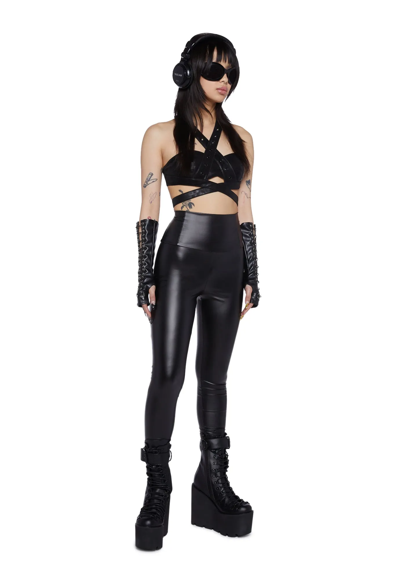 Inner Chaos Vegan Leather Leggings