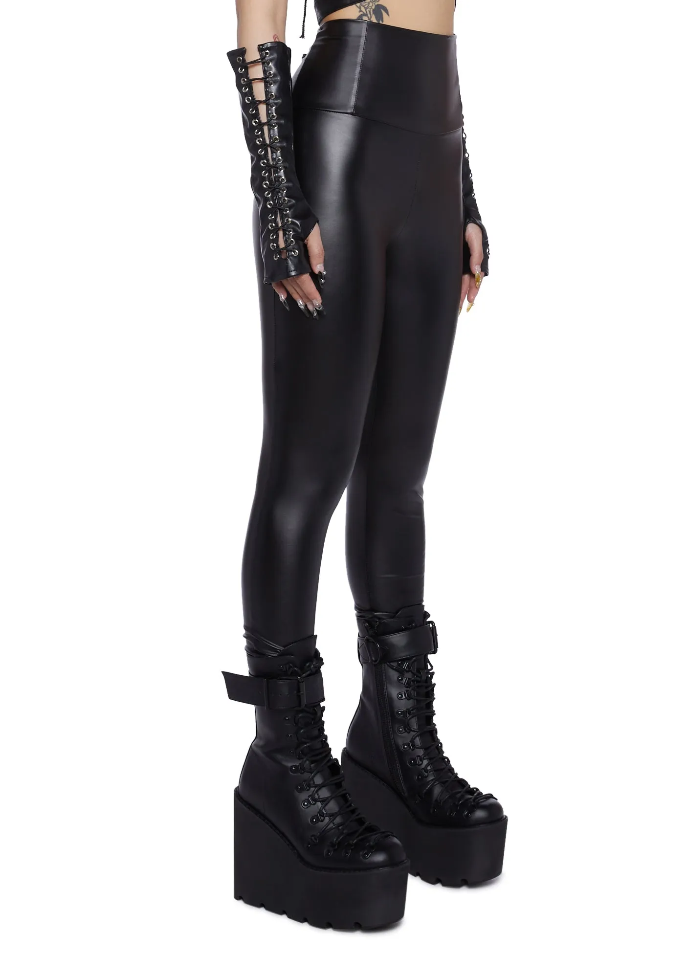 Inner Chaos Vegan Leather Leggings