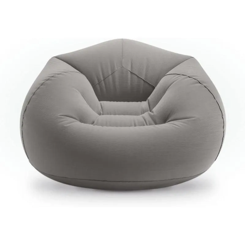 Intex Beanless Bag Inflatable Lounge Chair - 114x114x71 cm - Grey