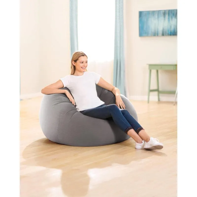 Intex Beanless Bag Inflatable Lounge Chair - 114x114x71 cm - Grey