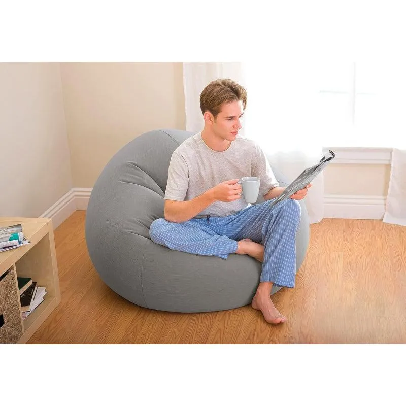 Intex Beanless Bag Inflatable Lounge Chair - 114x114x71 cm - Grey