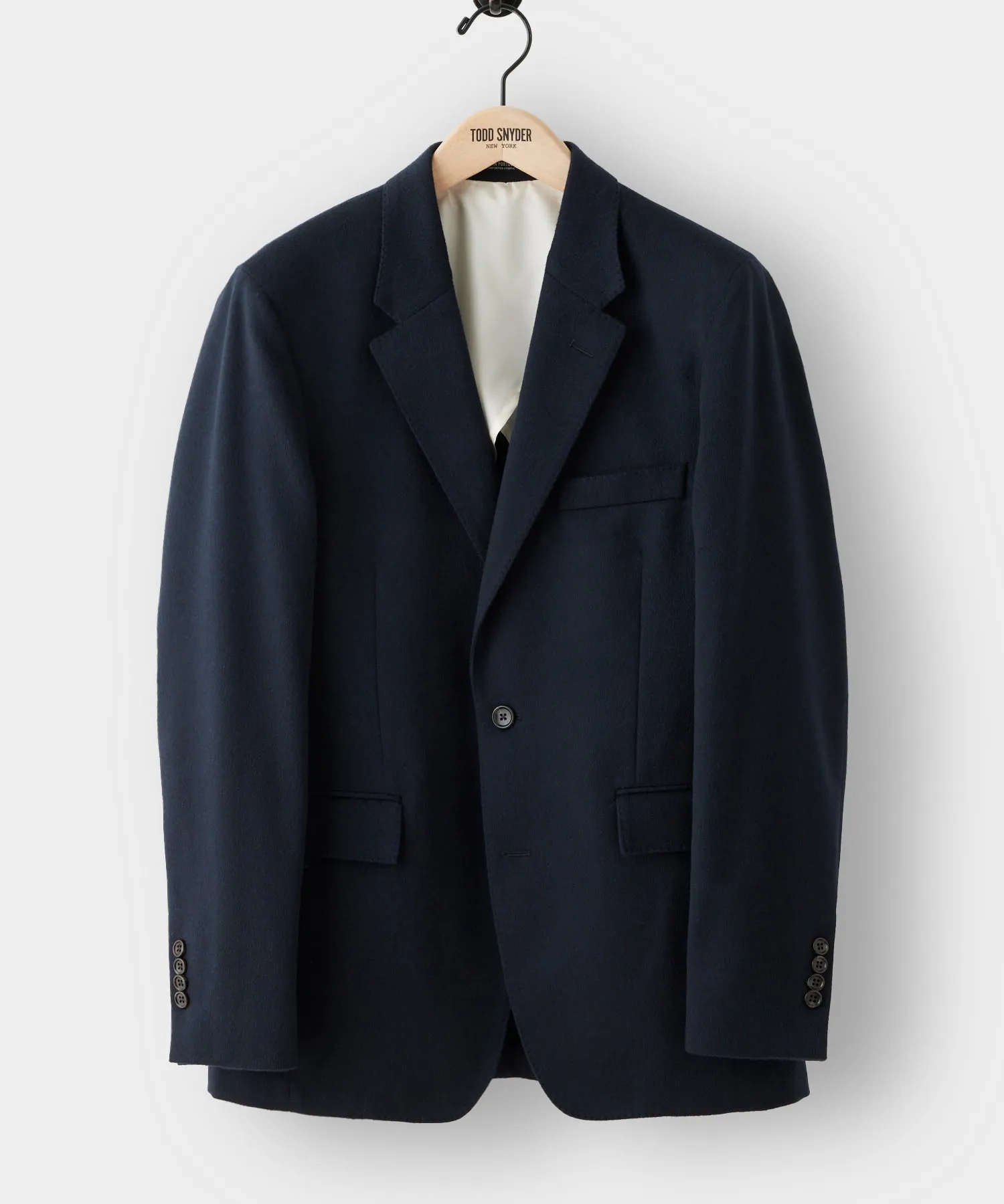 Italian Cashmere Sutton Jacket in Navy