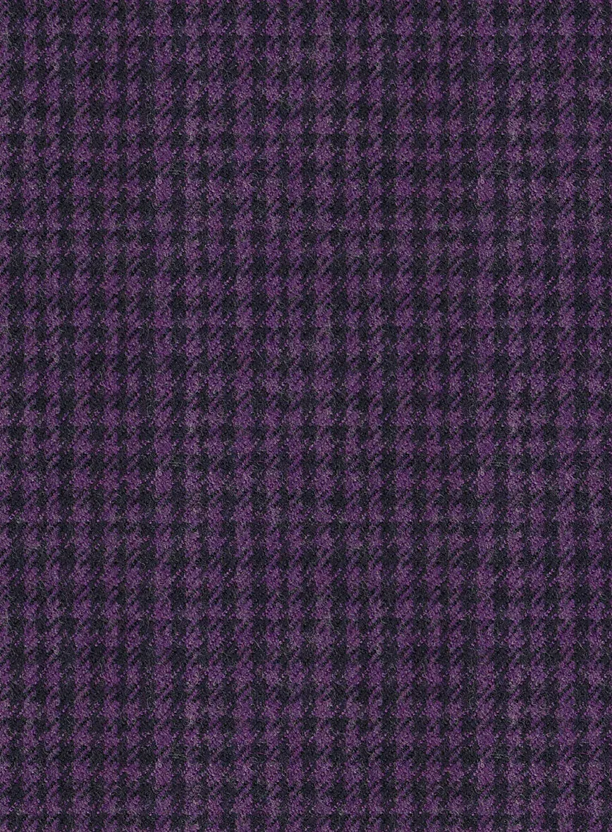 Italian Purple Houndstooth Tweed Suit