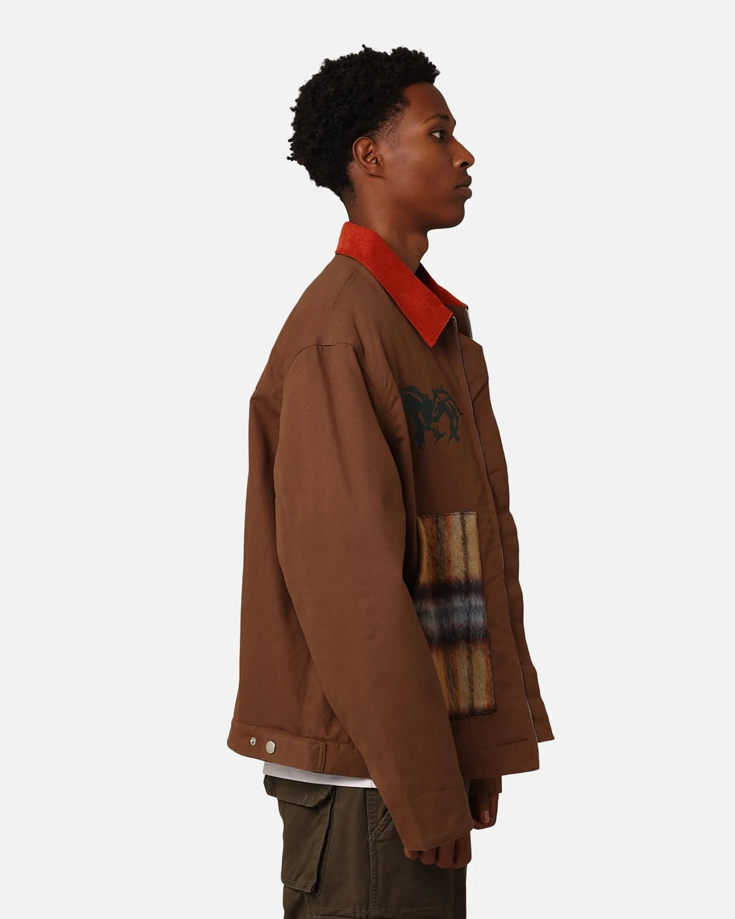 Lifted Anchors "Relly" Mohair Work Jacket Brown/Mohair