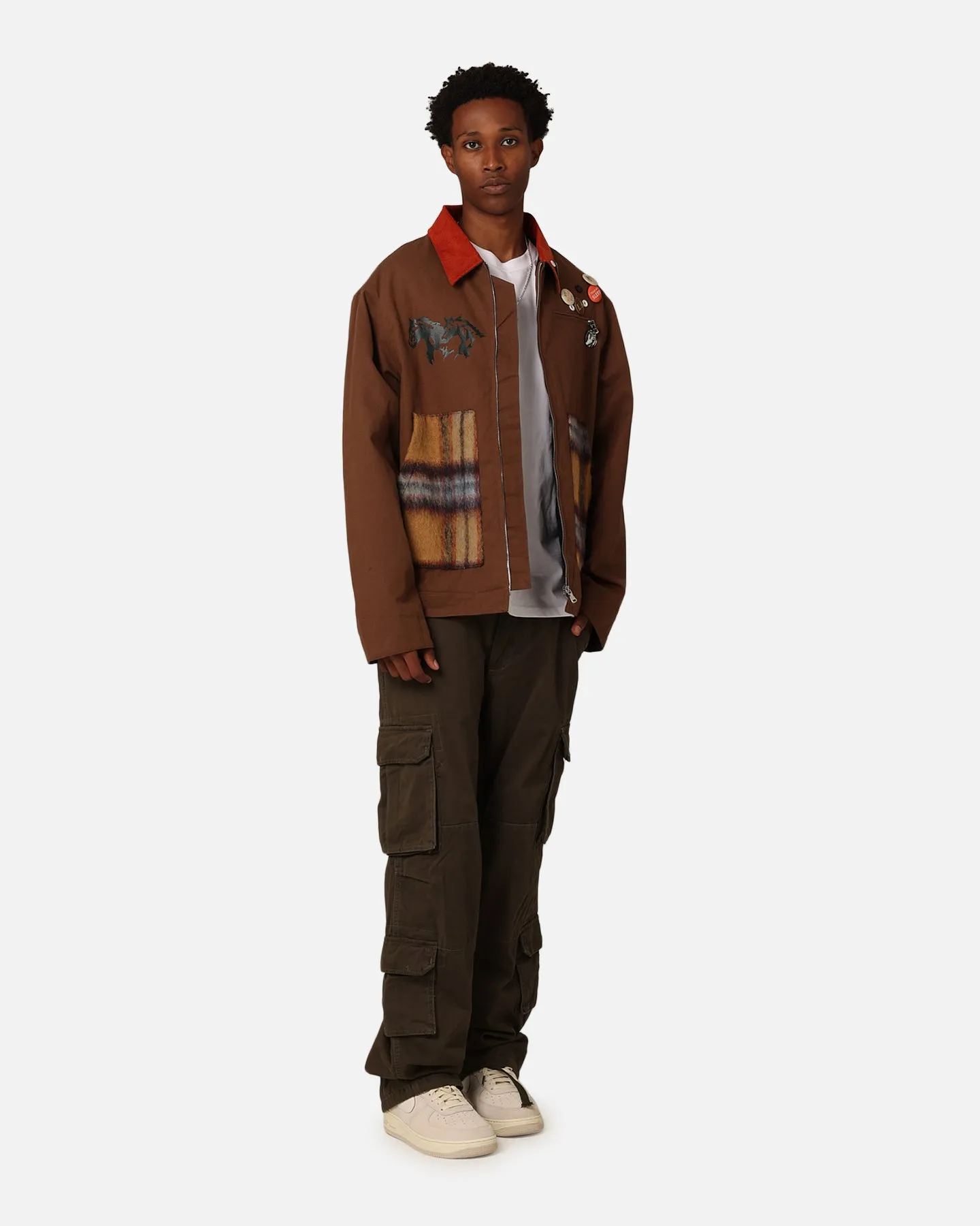 Lifted Anchors "Relly" Mohair Work Jacket Brown/Mohair