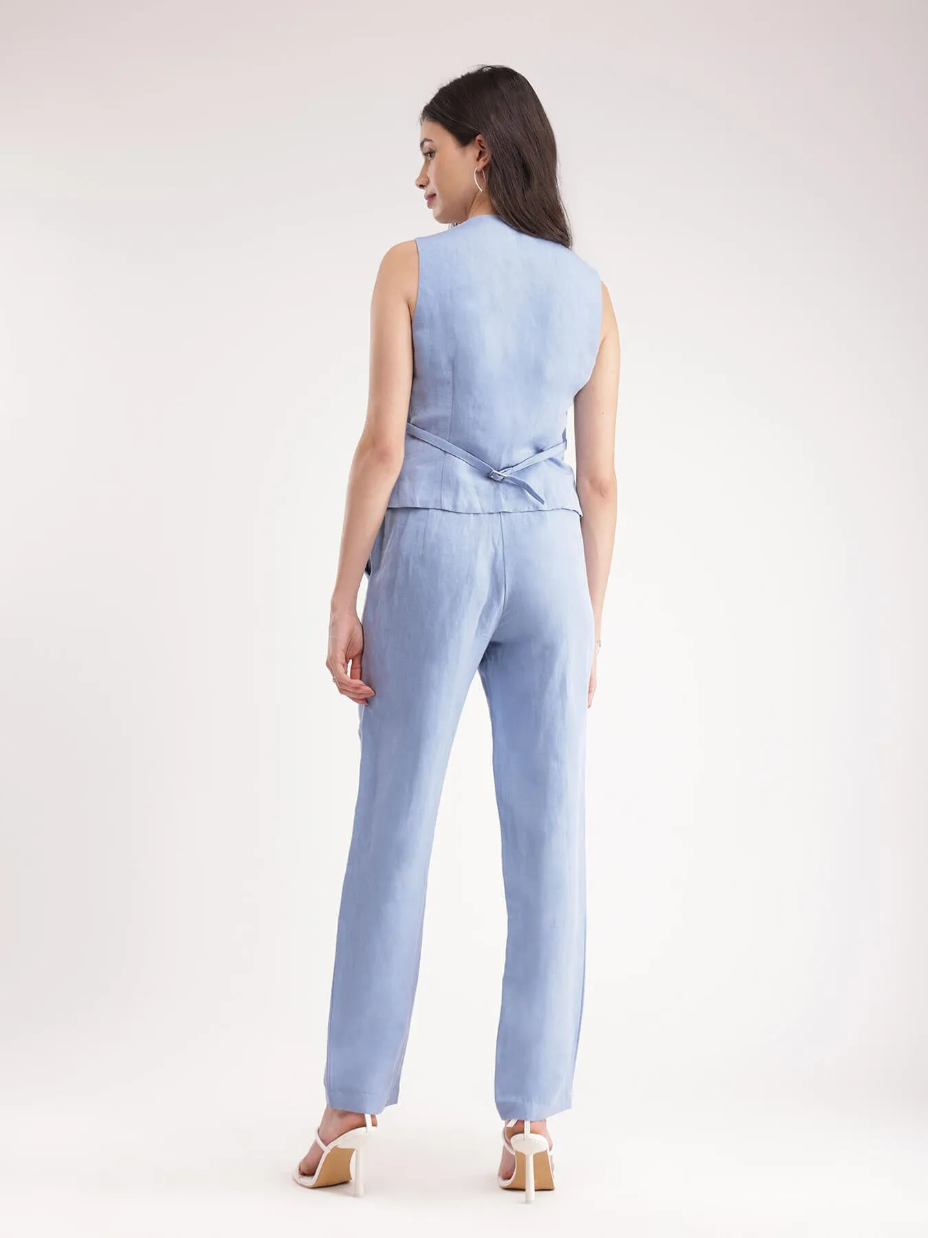 Linen Co-ord Set - Light Blue