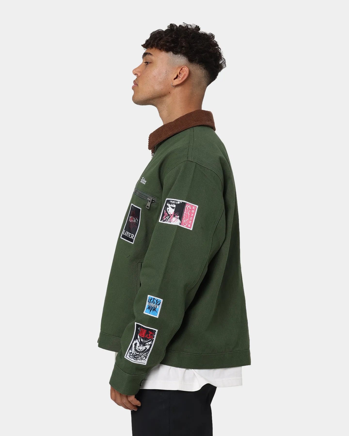 Loiter Patchwork Jacket Green