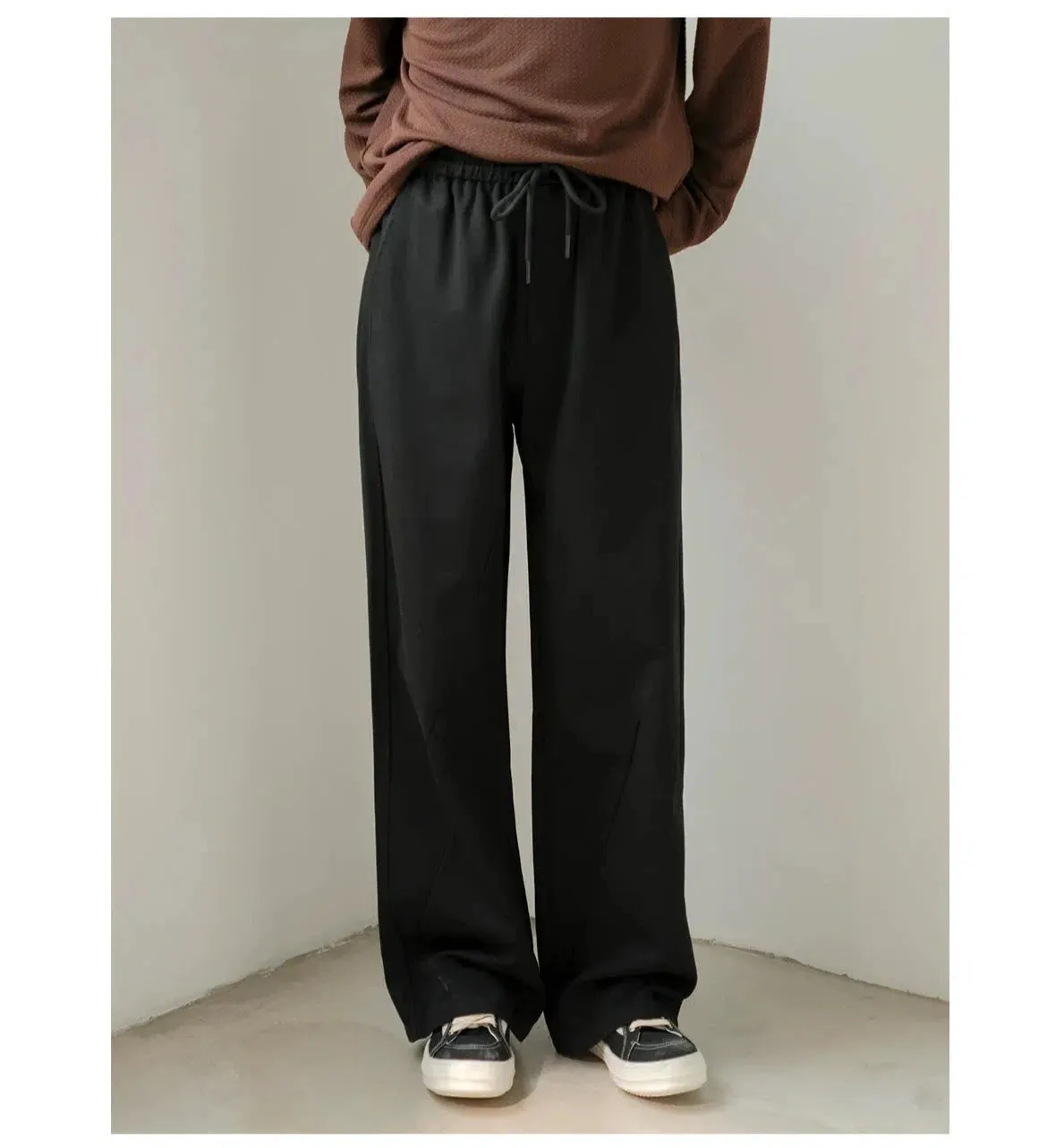 Loose Fit Elastic Waist Casual Pants