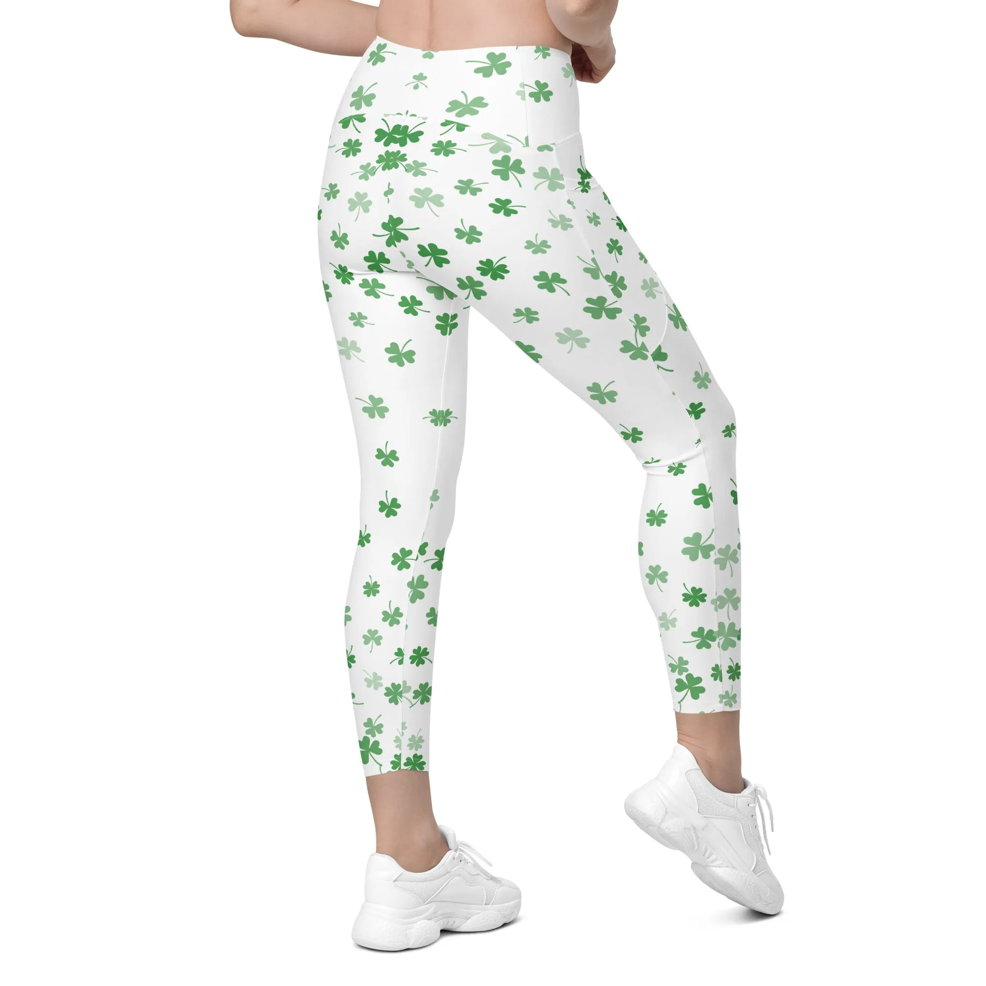 Lucky Clover Crossover Leggings with Pockets, lioness-love