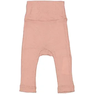 MarMar New Born Wool Pointelle Burnt Rose Piva Pants