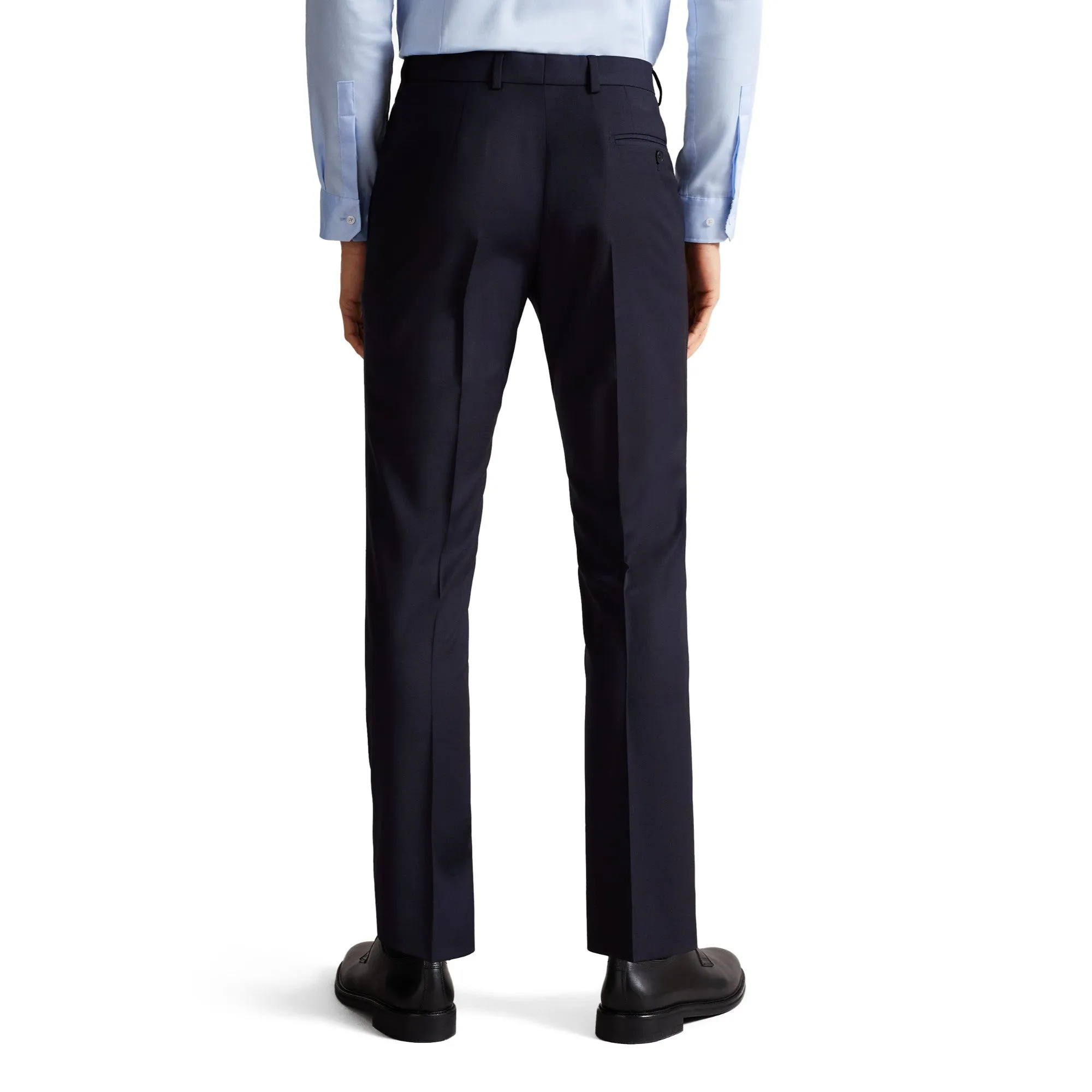 Men Mps-Polostk-Skinny Fit Plain Suit Trouser - Navy