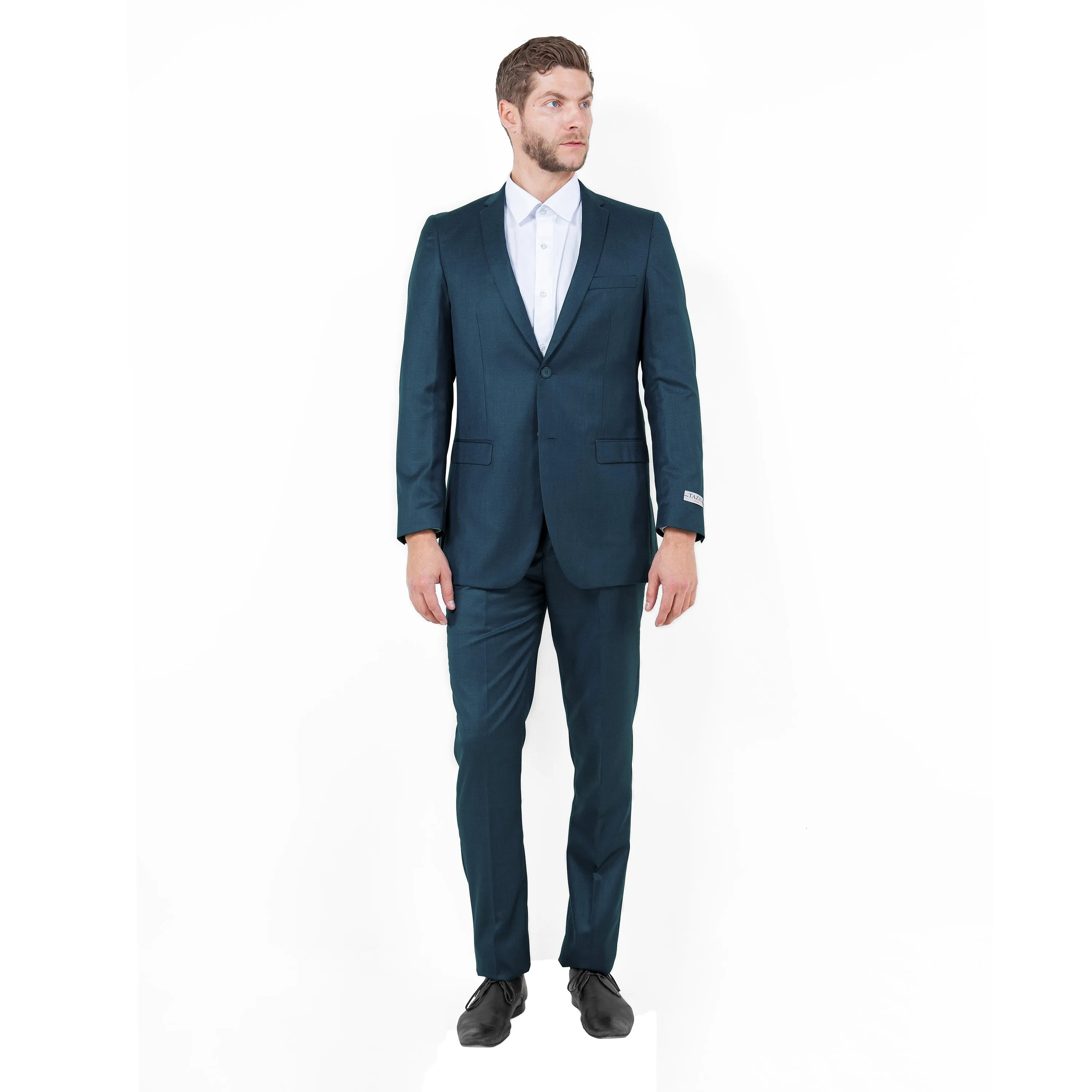 Men's 2pc Sharkskin Suit Slim-Fit