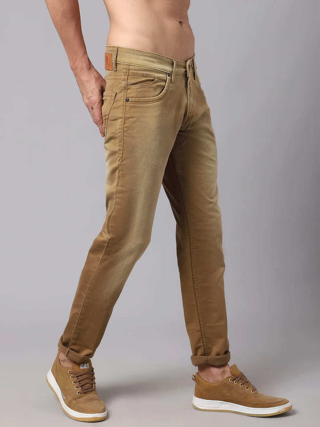 Mens Khaki Denim