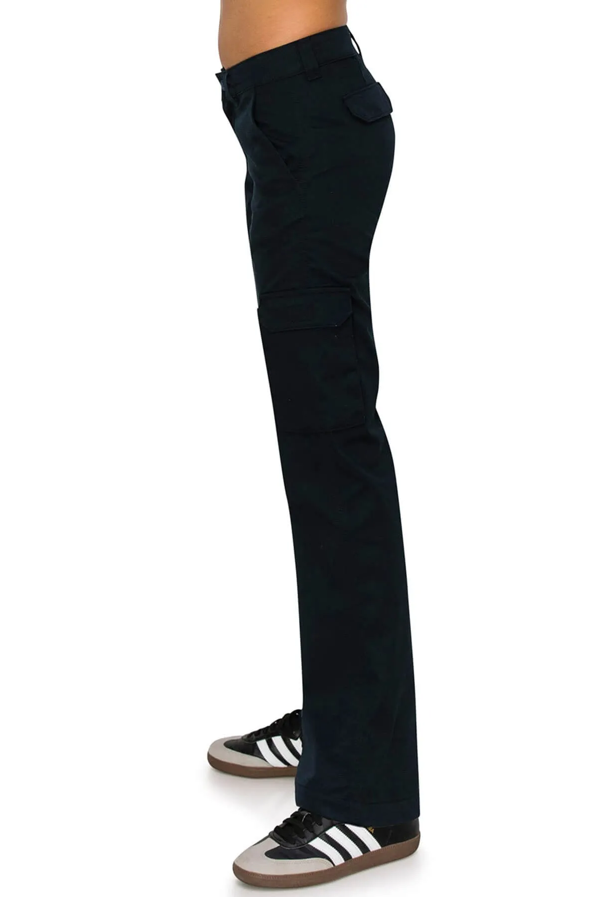 Mid Rise Relaxed Fit Cargo Work Pants - Navy