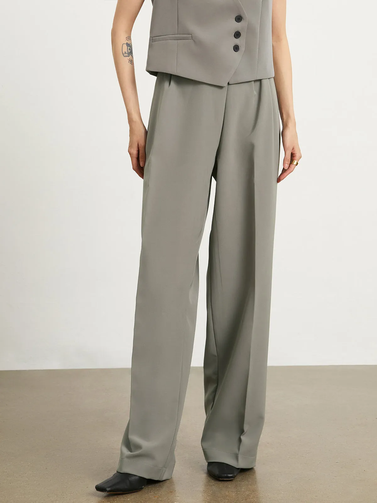 Minimalist Smart Graceful Wide Leg Pants