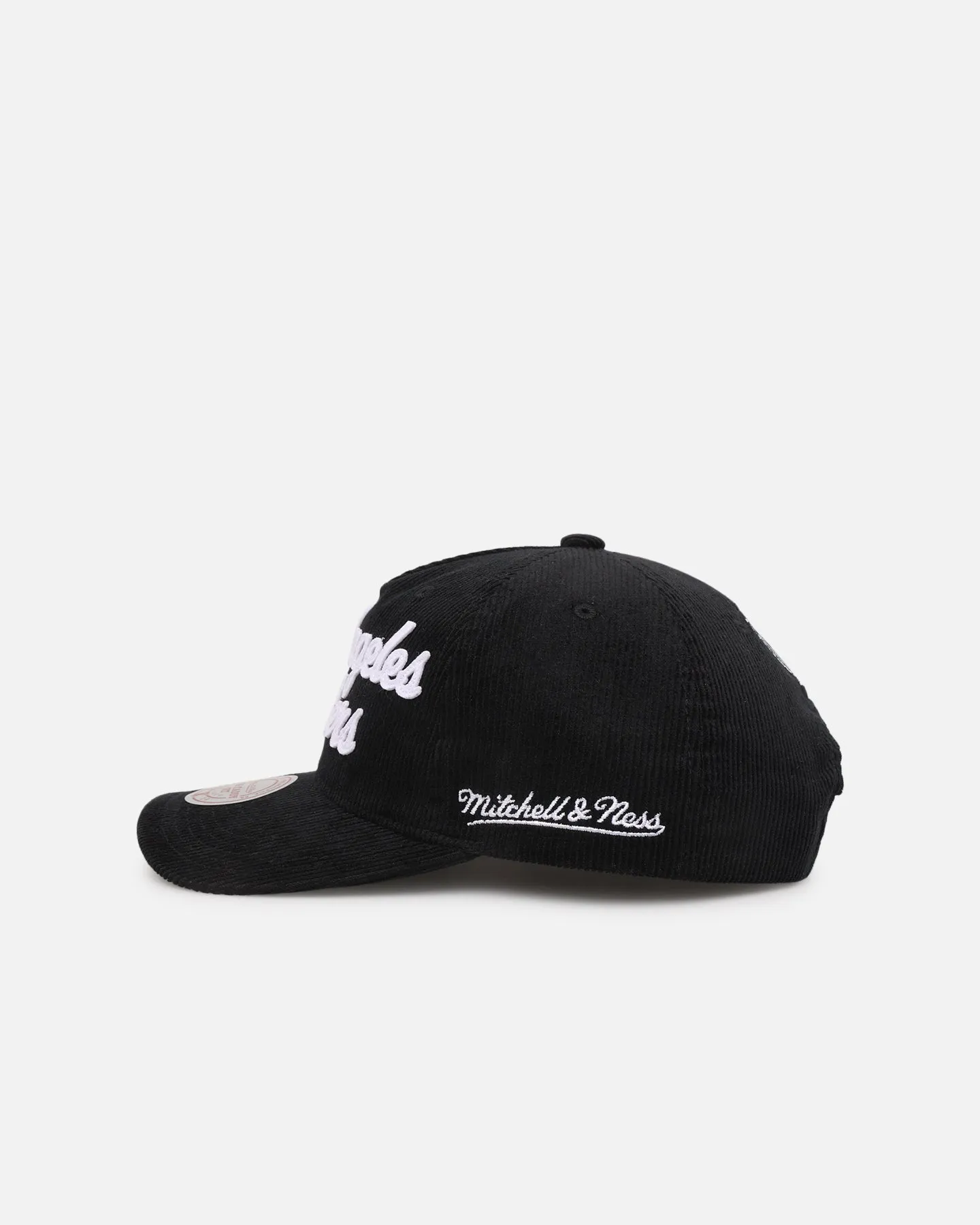 Mitchell & Ness Las Vegas Raiders Stack Script Corduroy Snapback Black