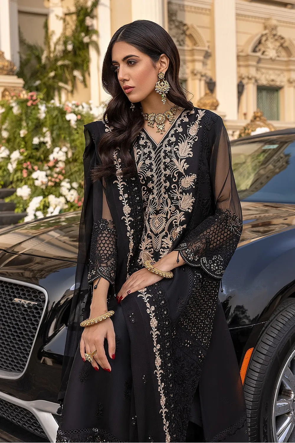 Modern Salwar Kameez in Trendy Black Color #PF407