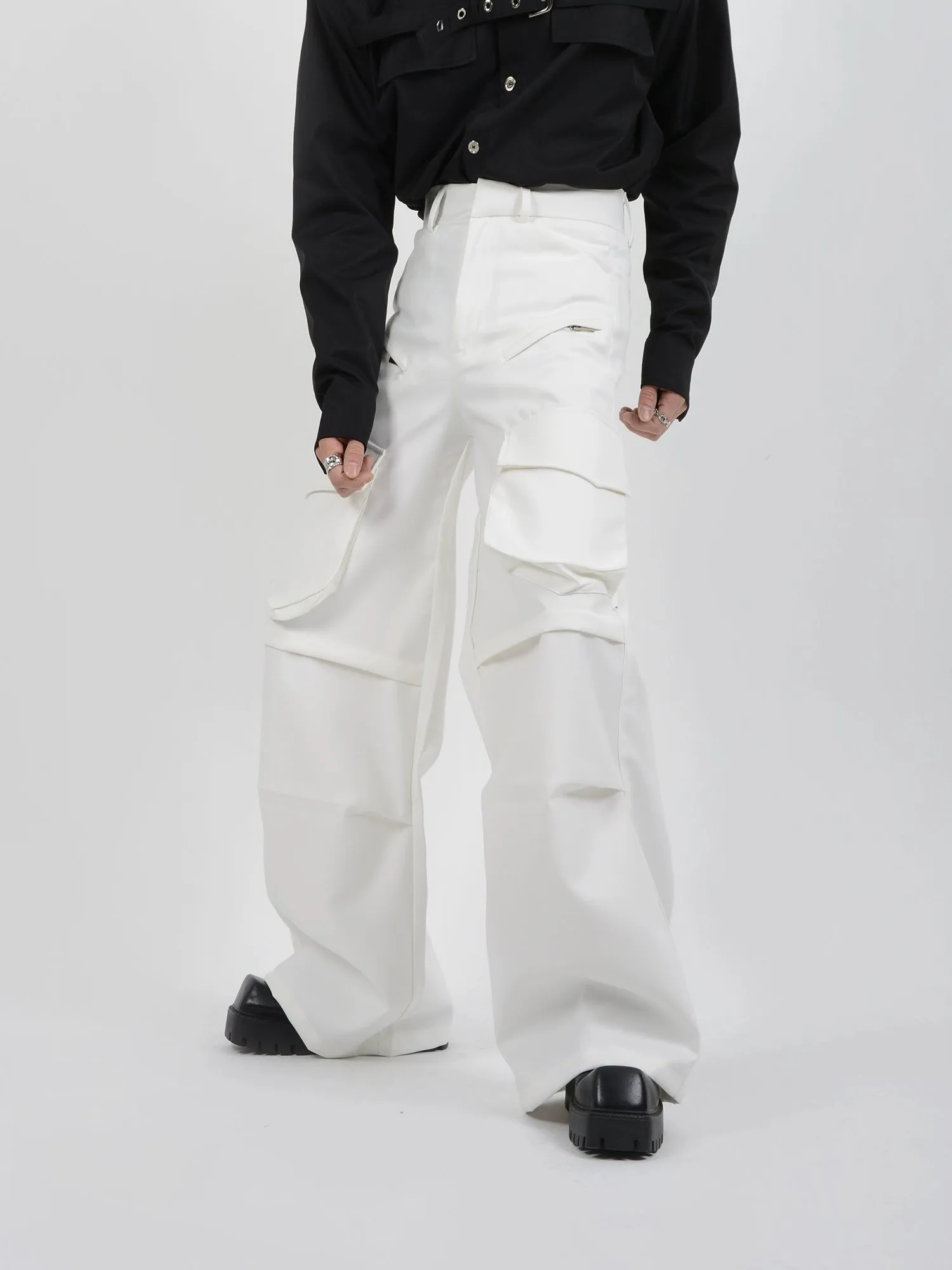 Multi Pocket Cargo Trousers with Zip Details