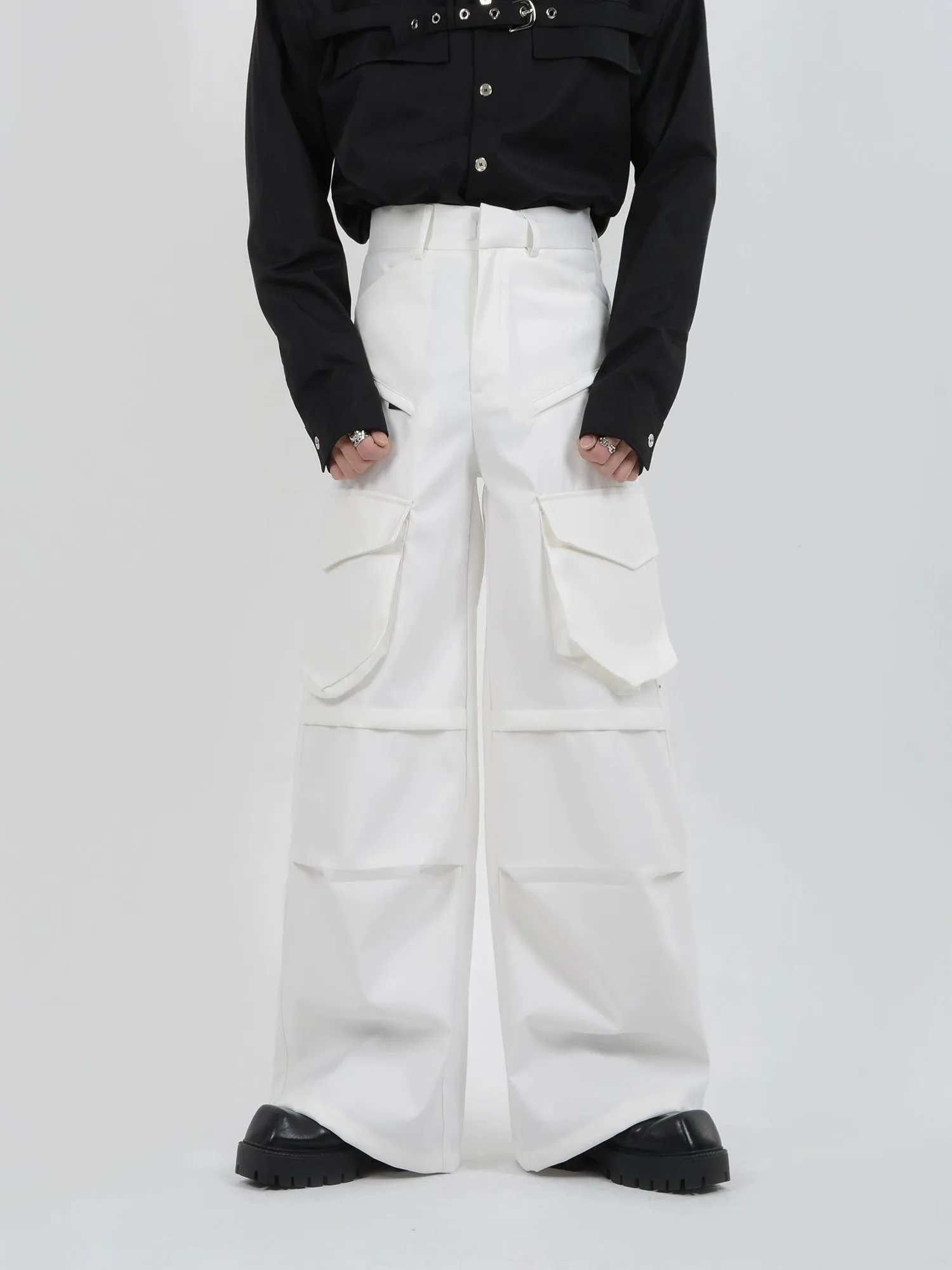 Multi Pocket Cargo Trousers with Zip Details