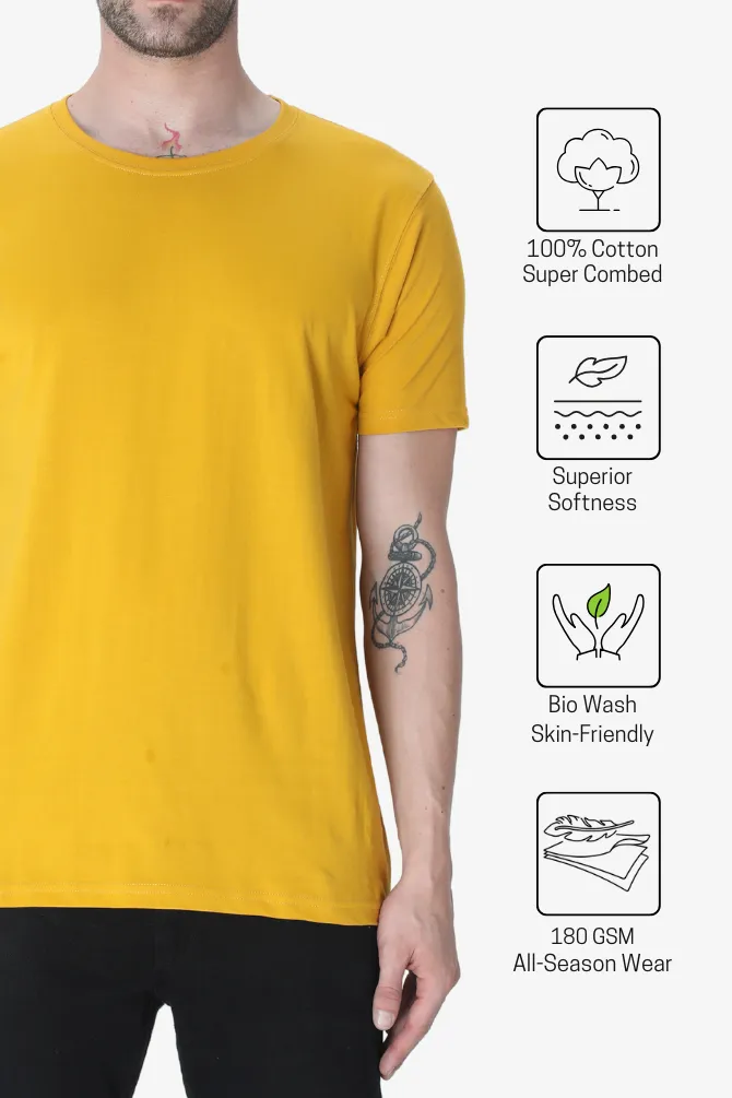 Mustard Yellow T-shirt for men