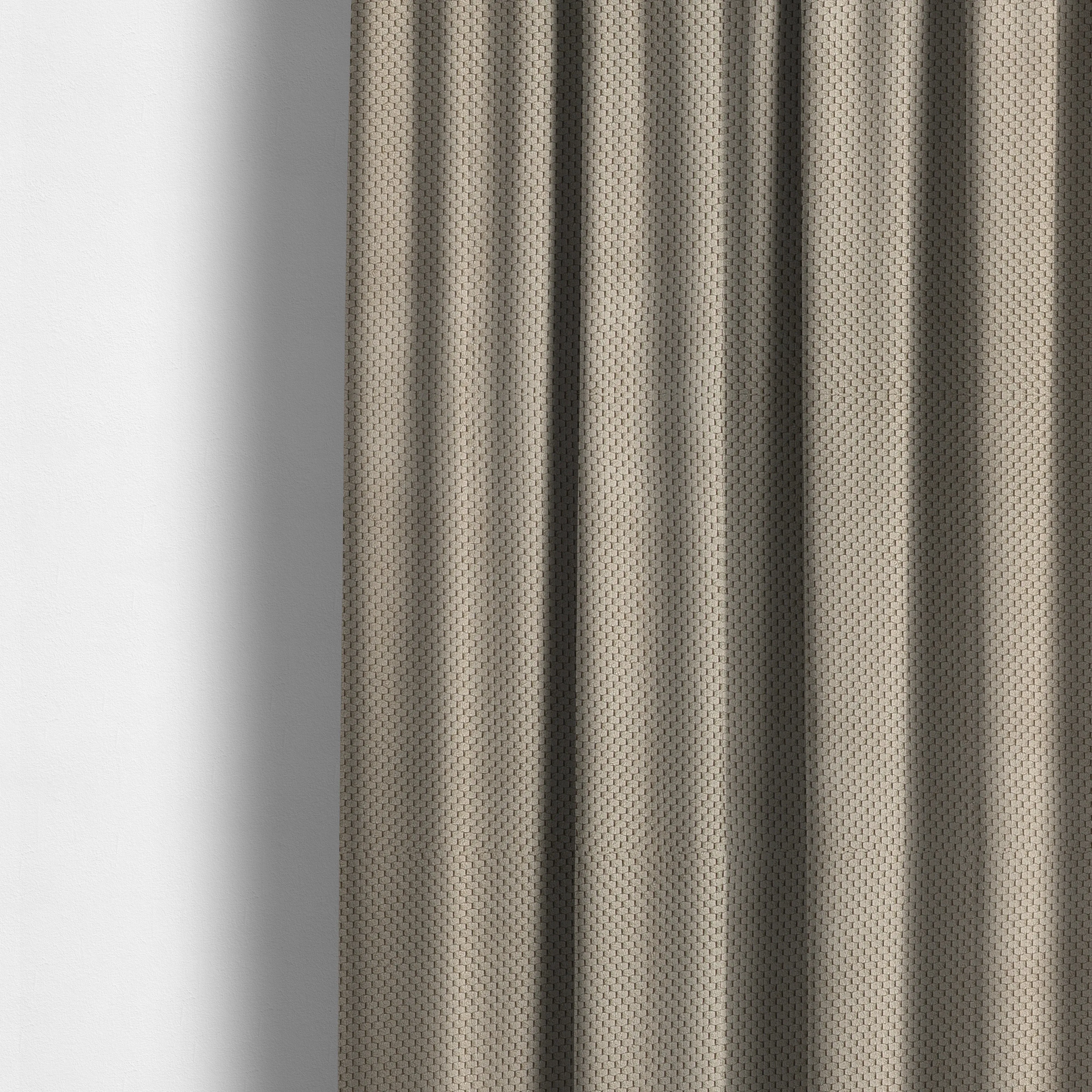 Norbury Dotted Effect Soft Textured Corduroy Upholstery Furnishings Fabric Mink Colour - Made To Measure Curtains