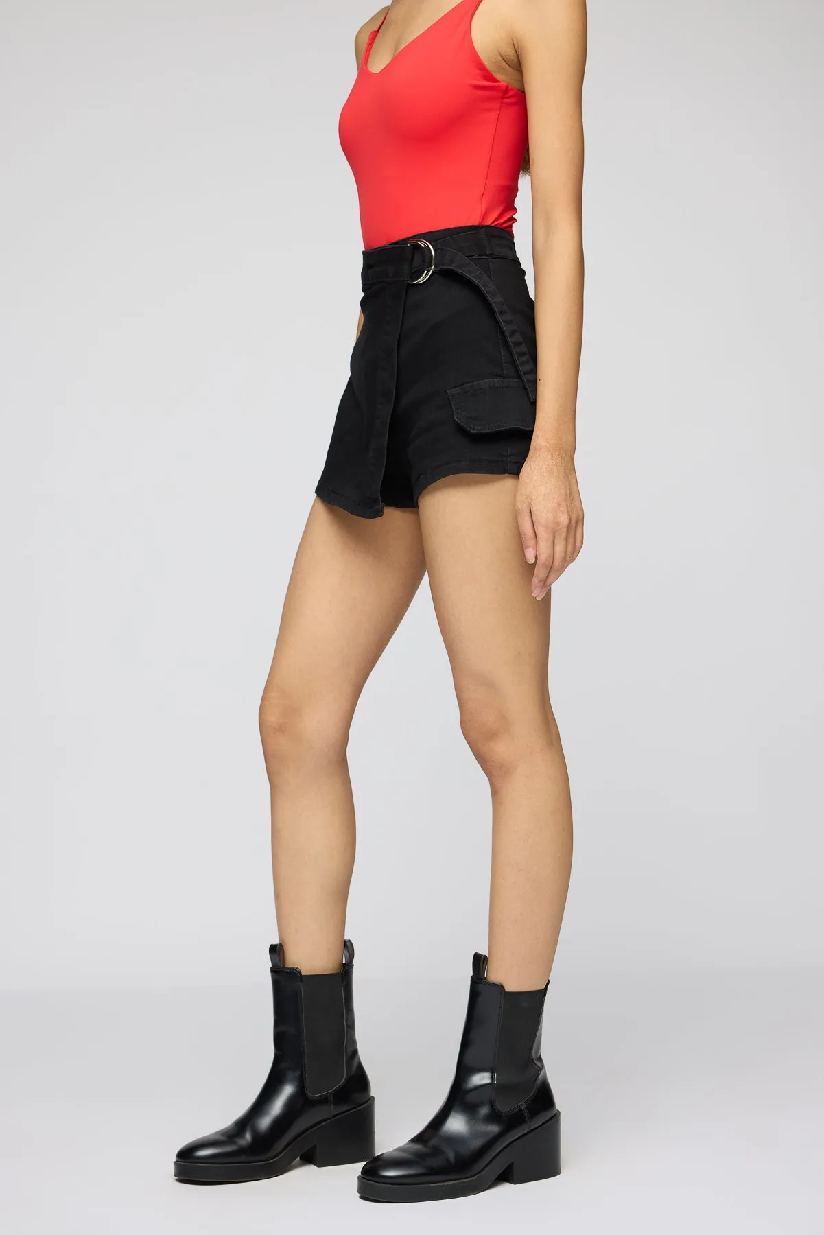 Onyx Loophole Mini Denim Skort