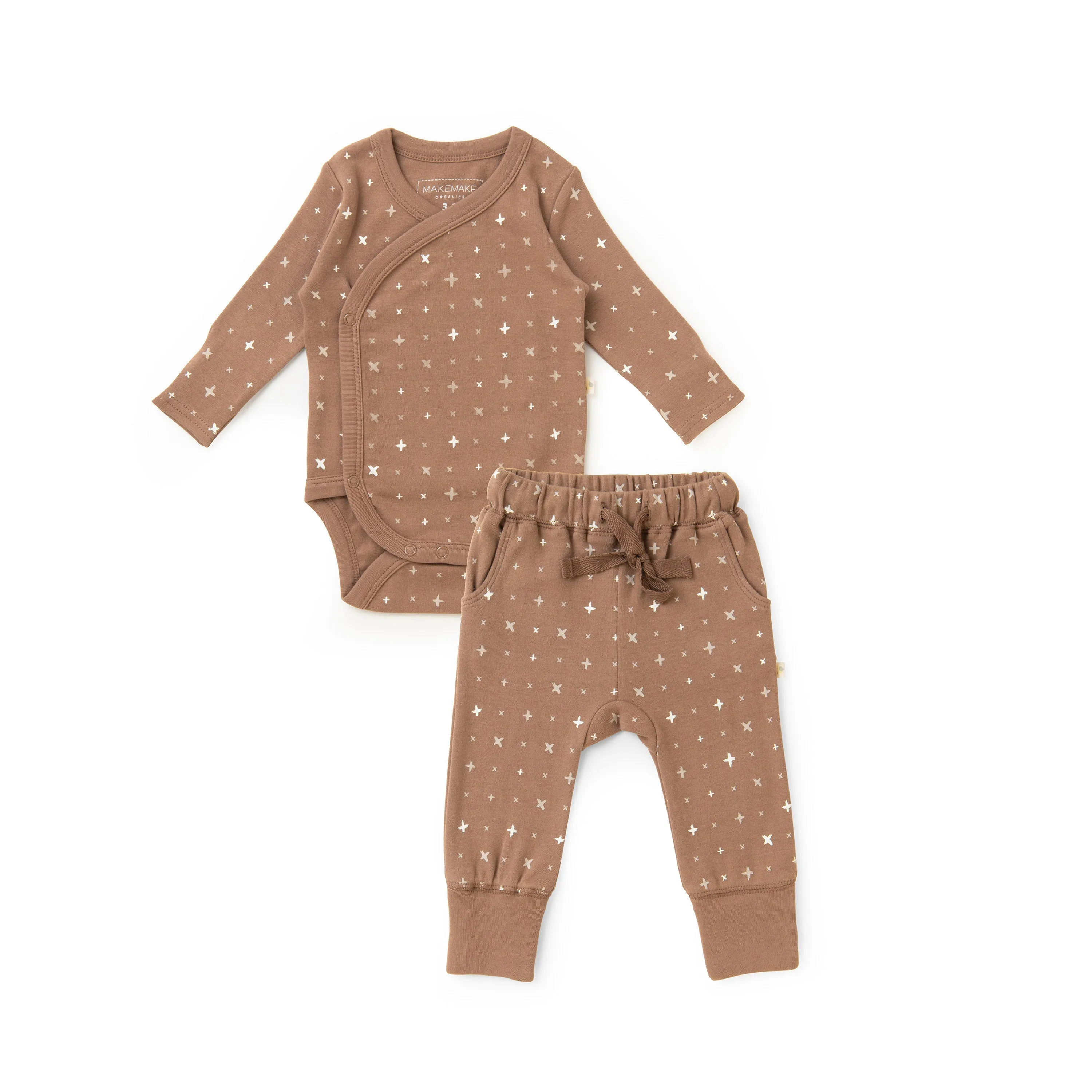 Organic Baby Onesie & Pants Outfit - Sparkle