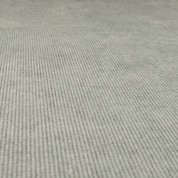 Oslo Plain Textured Corduroy Silver Colour Upholstery Fabric CTR-1898 - Handmade Cushions