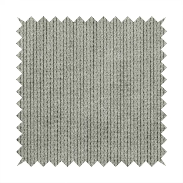 Oslo Plain Textured Corduroy Silver Colour Upholstery Fabric CTR-1898 - Handmade Cushions