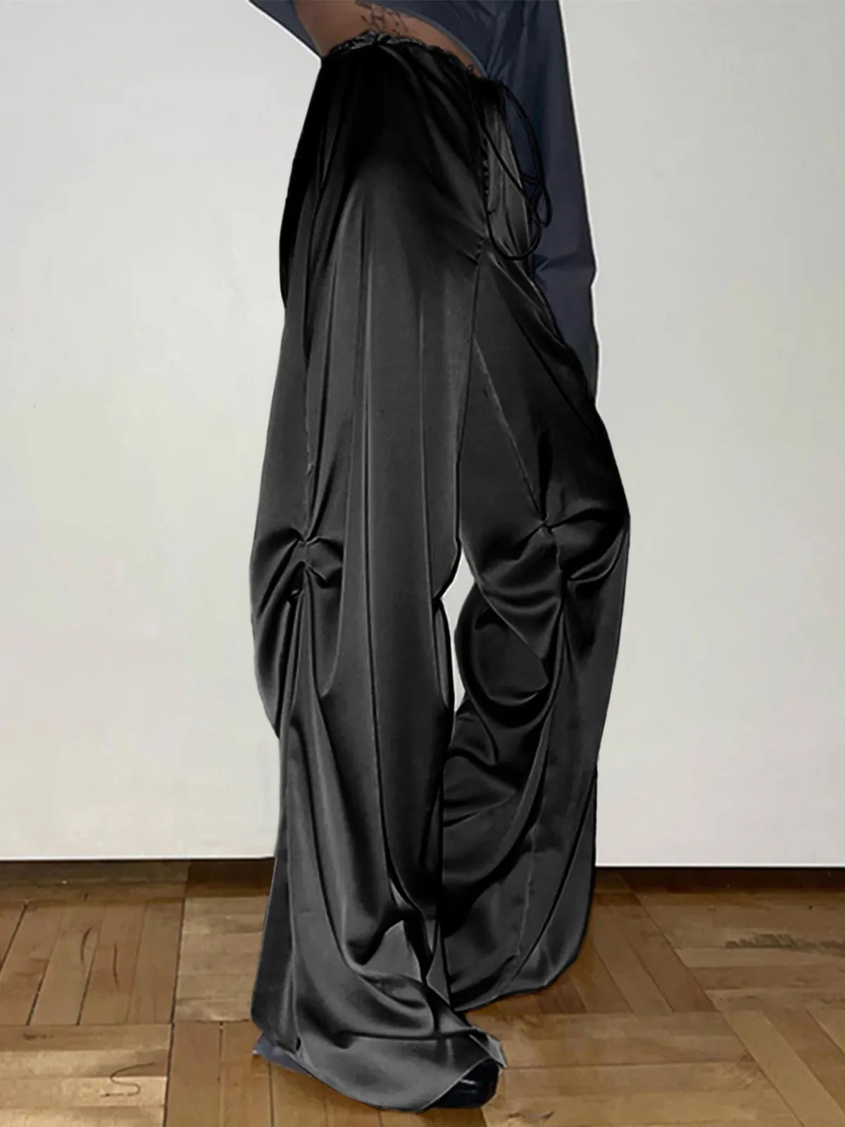 Oversized Satin Graceful Wide Leg Pants