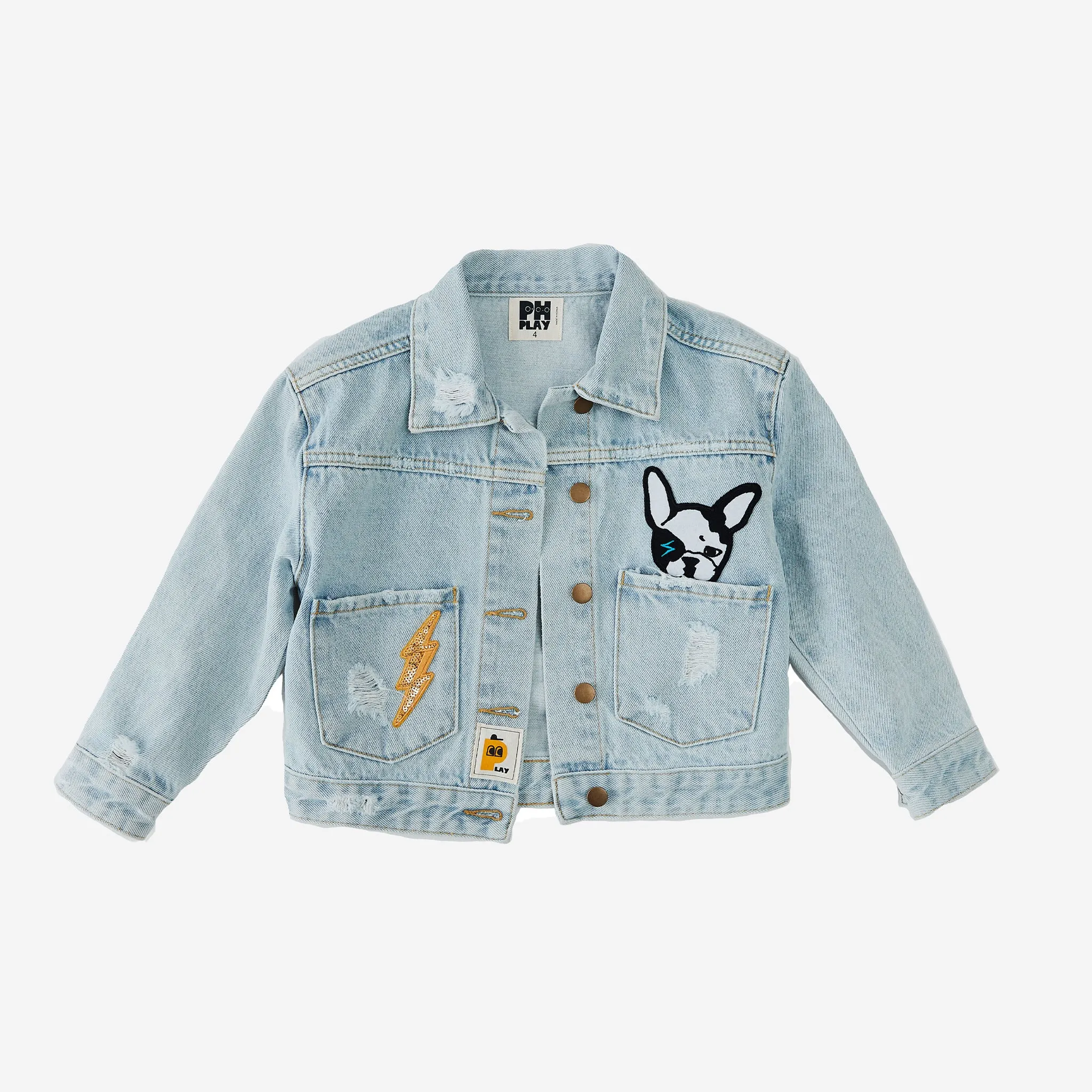 Patched Denim Jacket