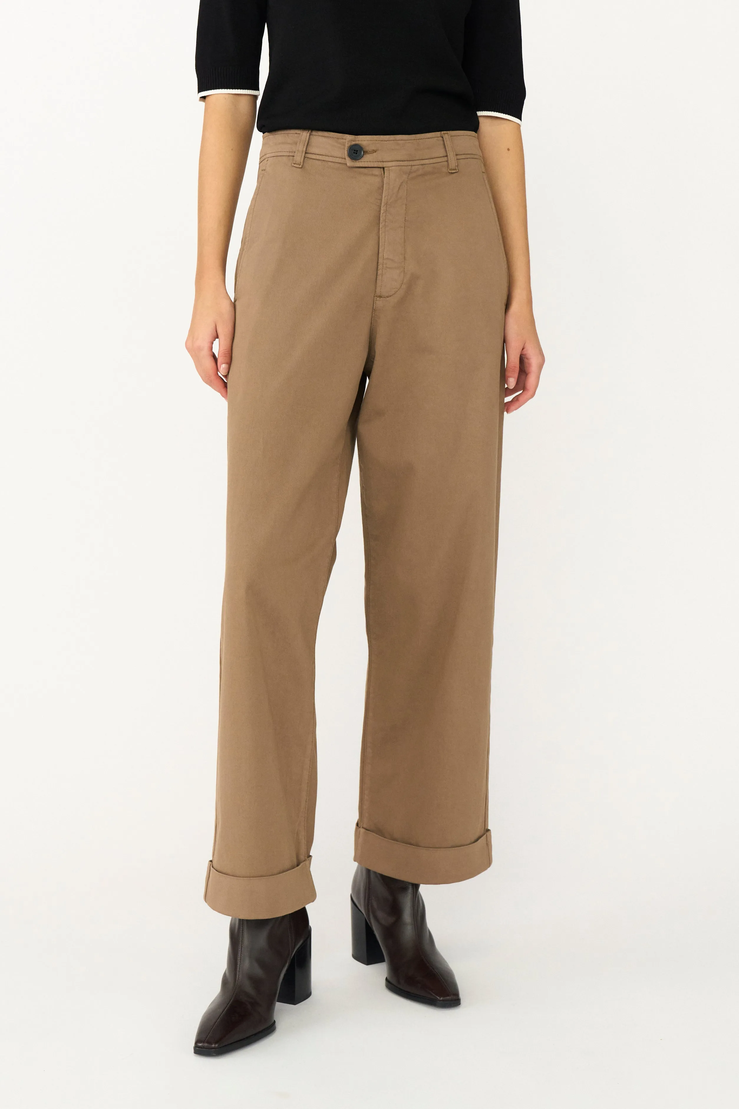 PD-Birkin Weekend Cropped Pant - Wood Brown