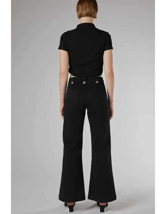 Piper Black Wide Leg Trouser