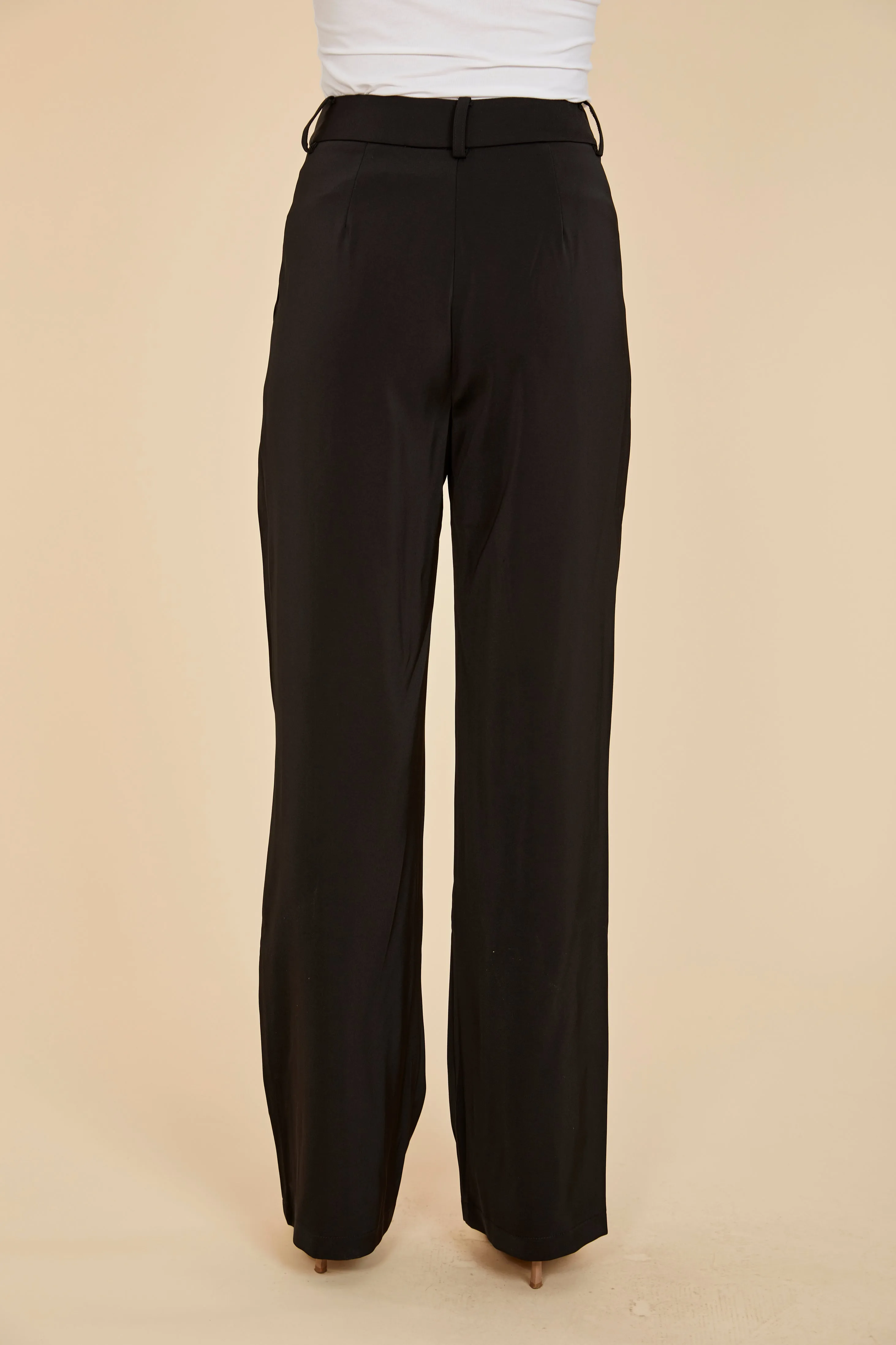 Pleated Wide Leg Trouser