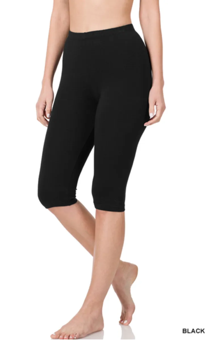 Premium Cotton Capri Leggings