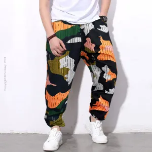 Random Map Island Prints StreetWear Jogger Breathable Casual Harem Pants for Men & Women