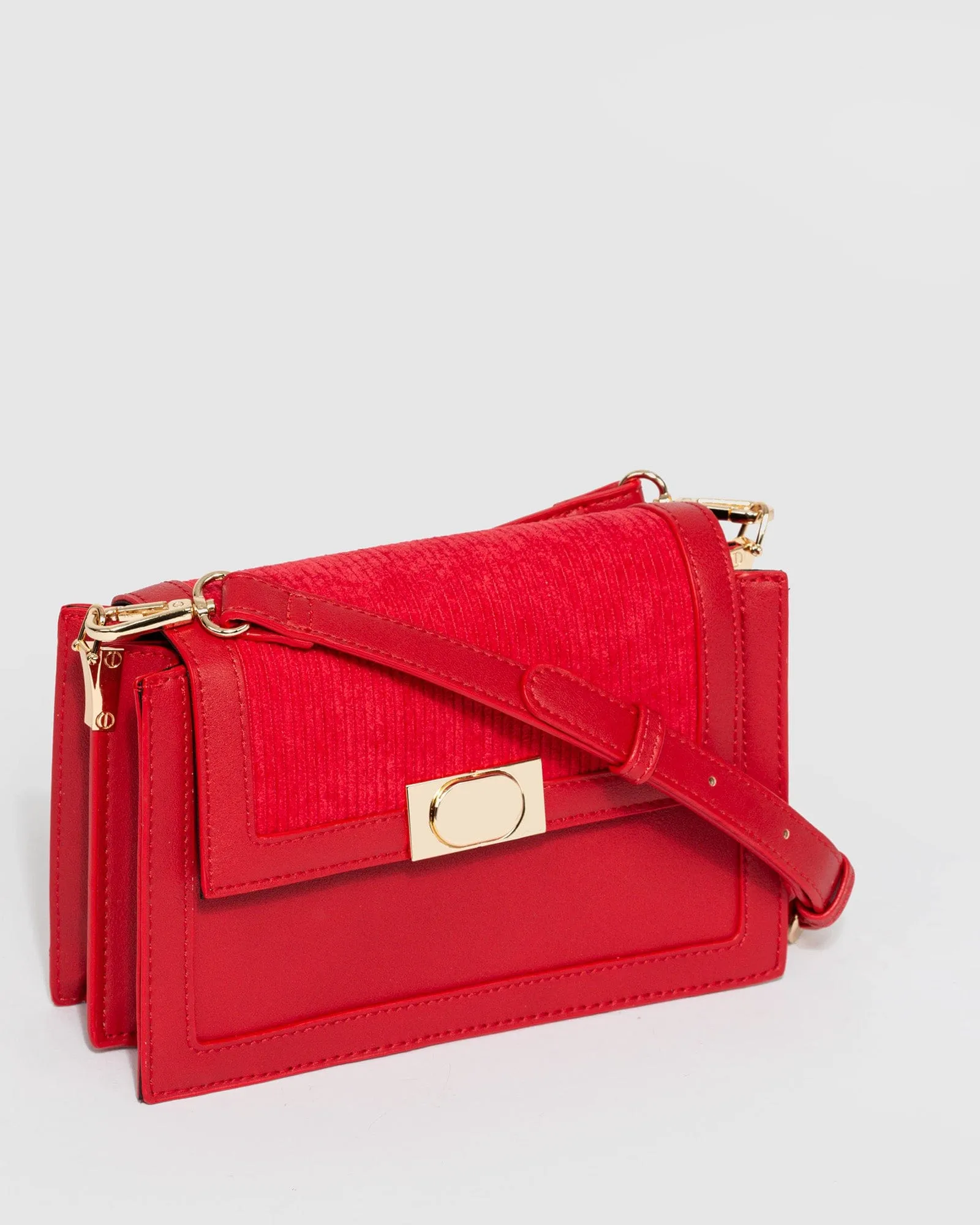 Red Racquell Lock Crossbody Bag