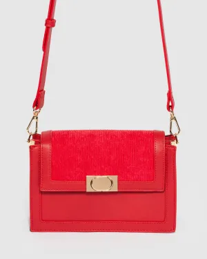 Red Racquell Lock Crossbody Bag