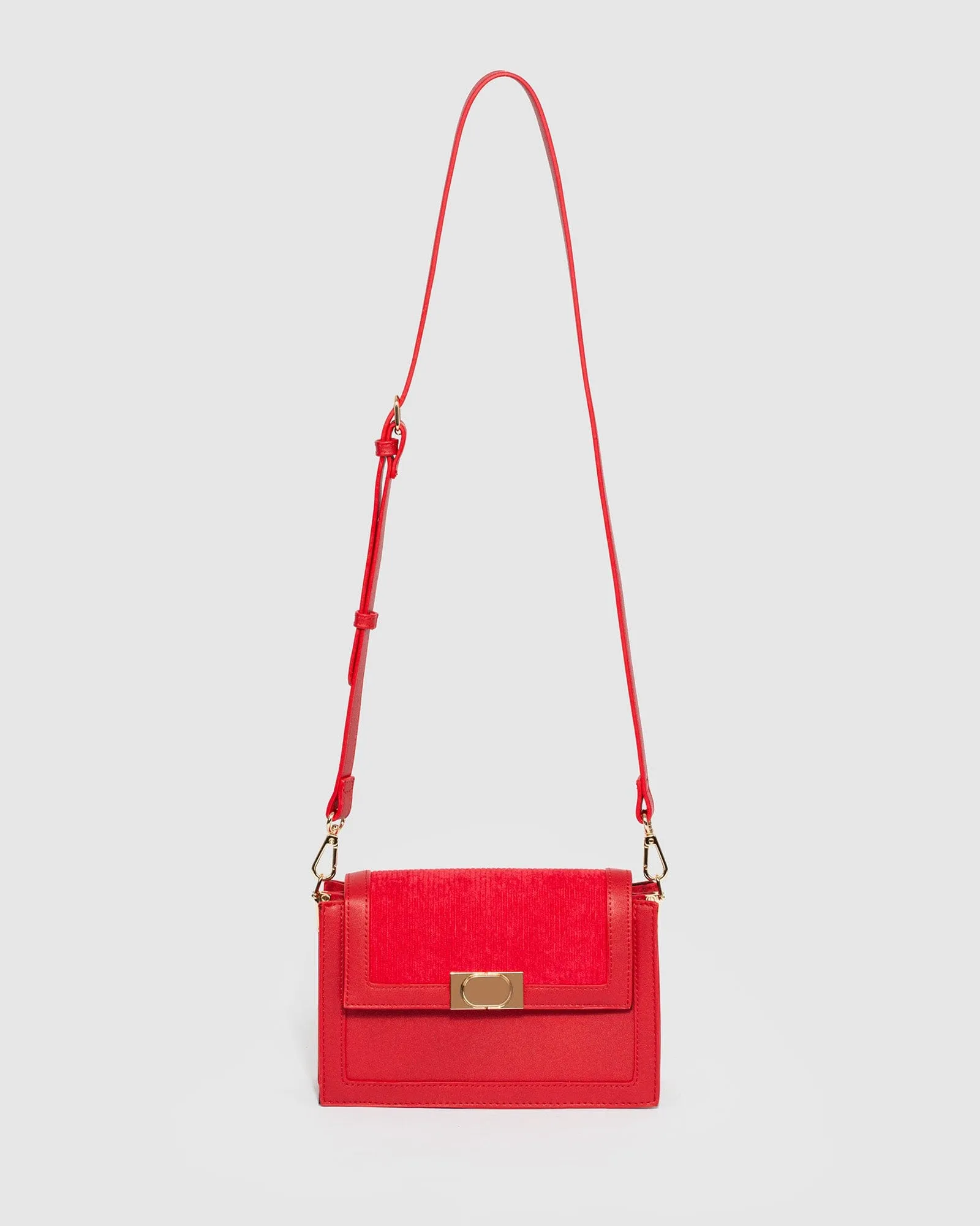 Red Racquell Lock Crossbody Bag