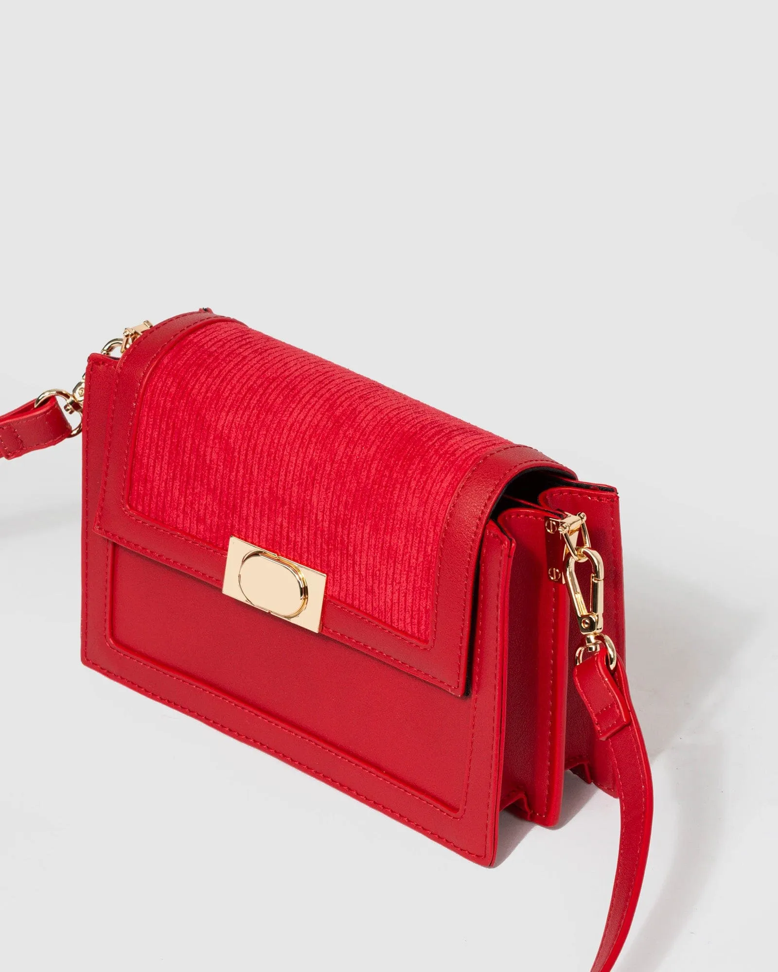 Red Racquell Lock Crossbody Bag