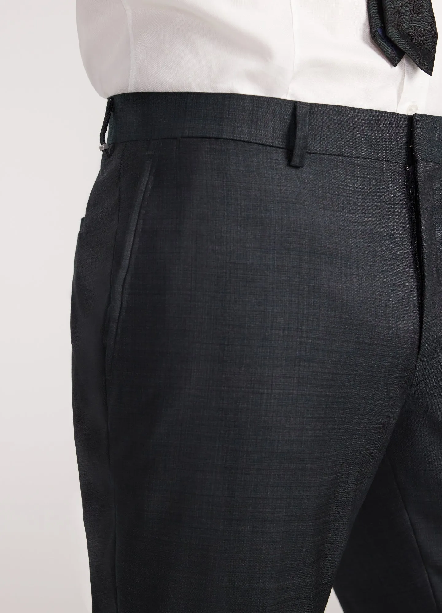 Refined Thatch Suit Pants Dark Green