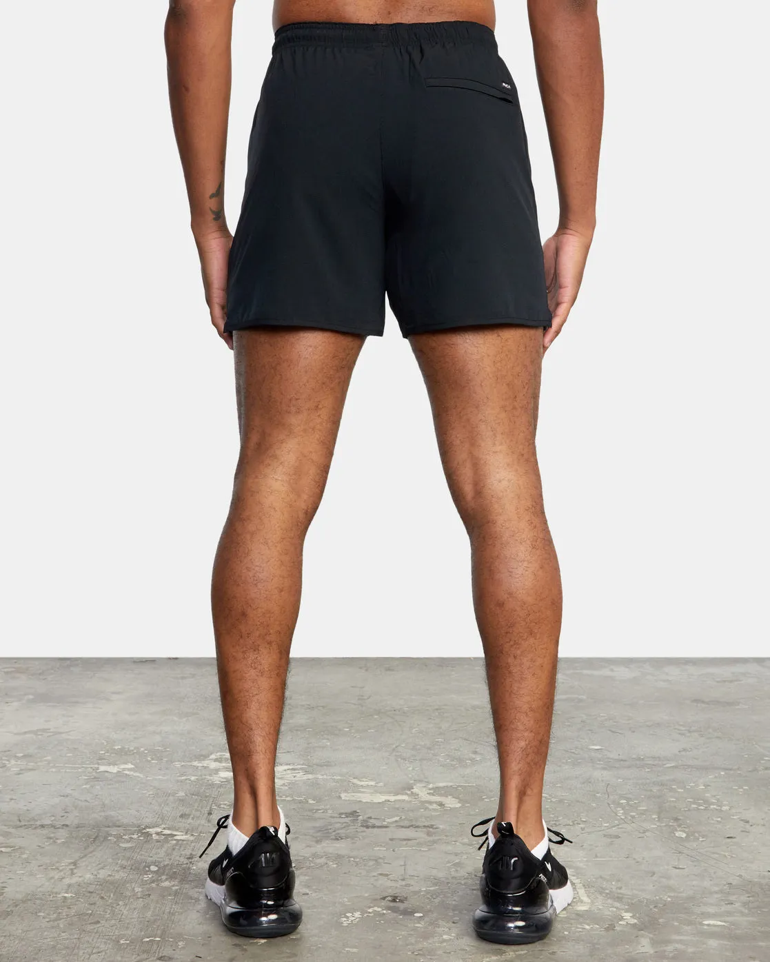 RVCA Yogger Jogger Elastic Waist Running Short 15" - Black