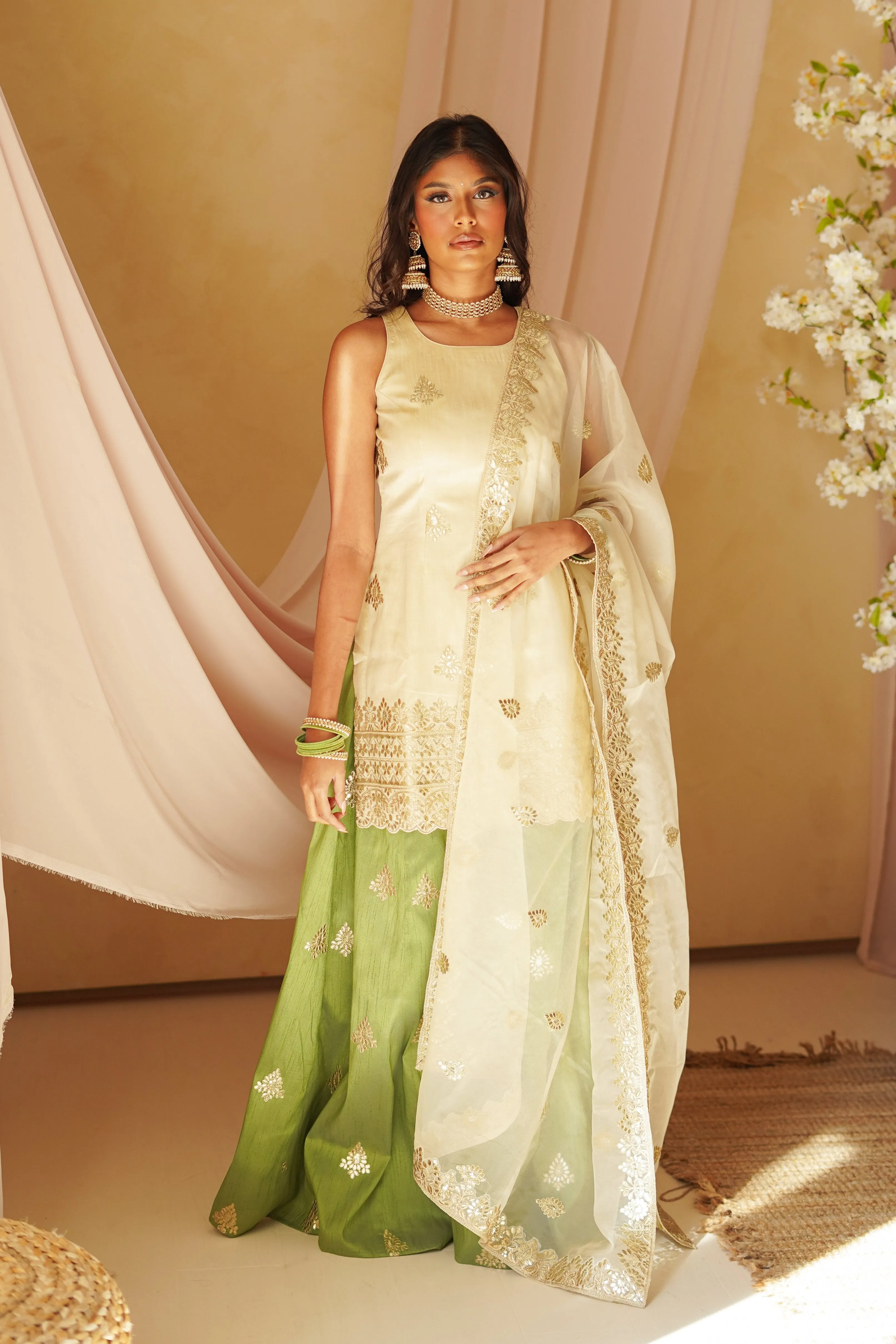 Sage Harmony Mandala Suit and Dupatta