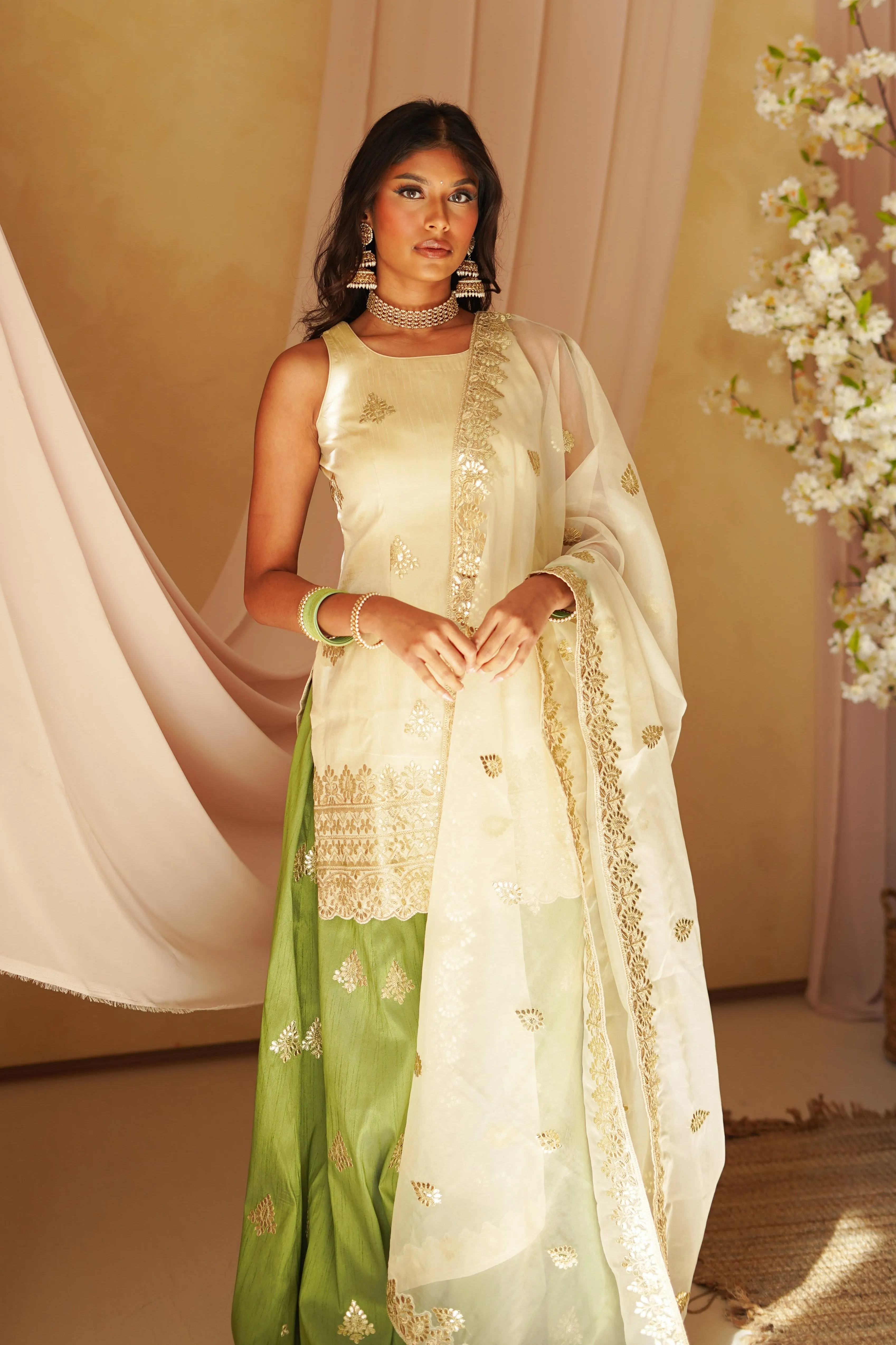 Sage Harmony Mandala Suit and Dupatta