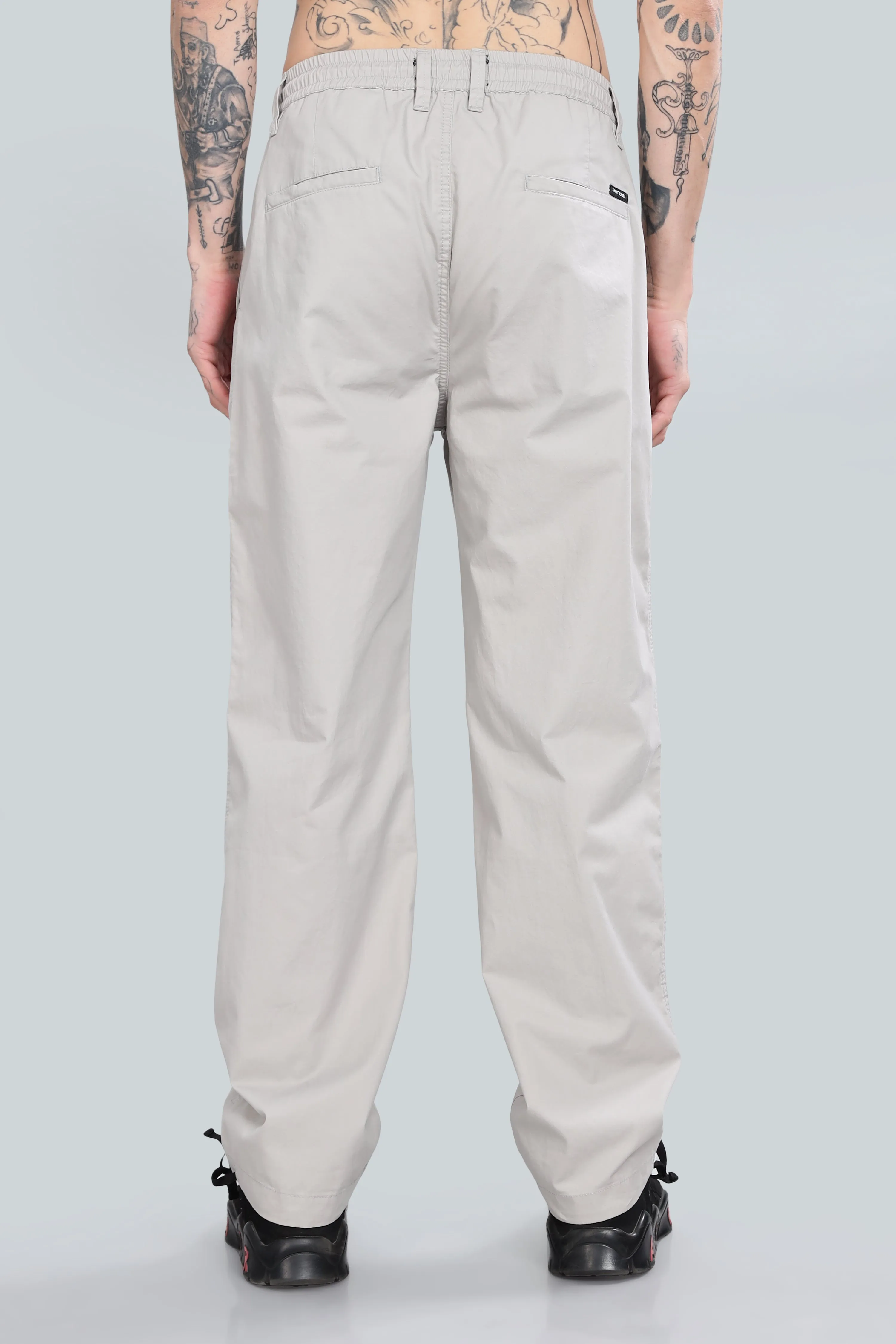 SAINTJONES LIGHT GREY STRAIGHT PANTS.